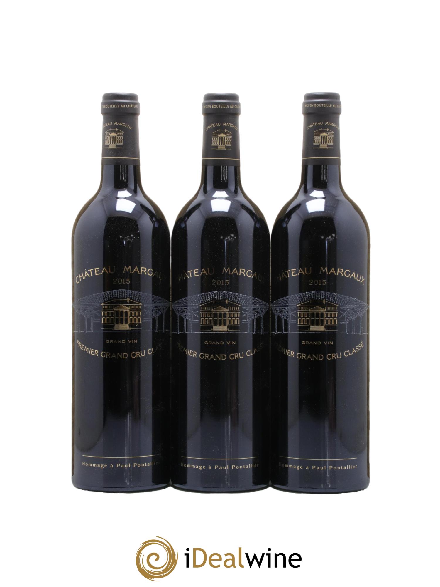 Château Margaux 1er Grand Cru Classé 2015 - Lot de 3 bouteilles - 2