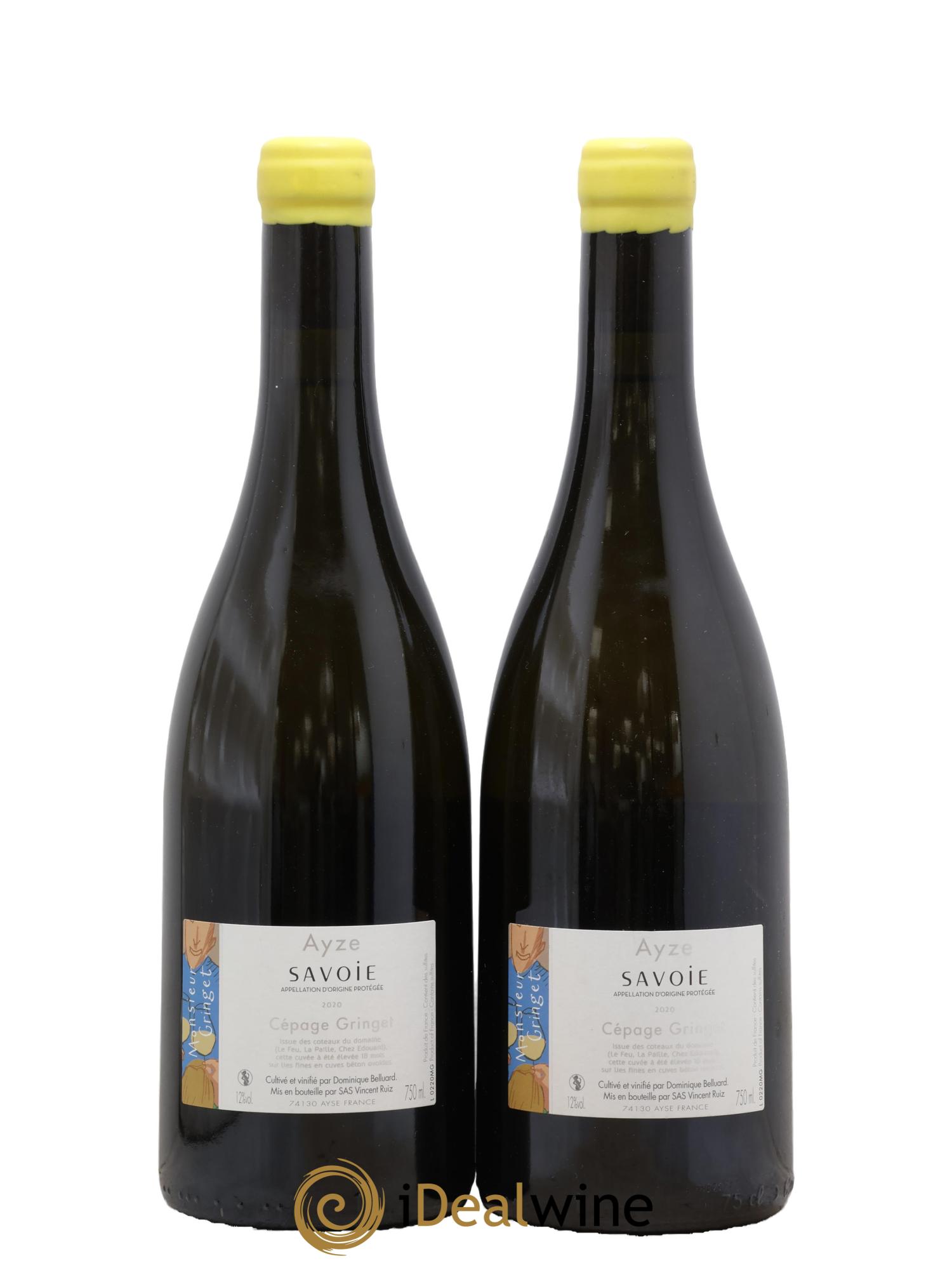 Savoie Monsieur Gringet Vincent Ruiz (Domaine Belluard) 2020 - Lot de 2 bouteilles - 1