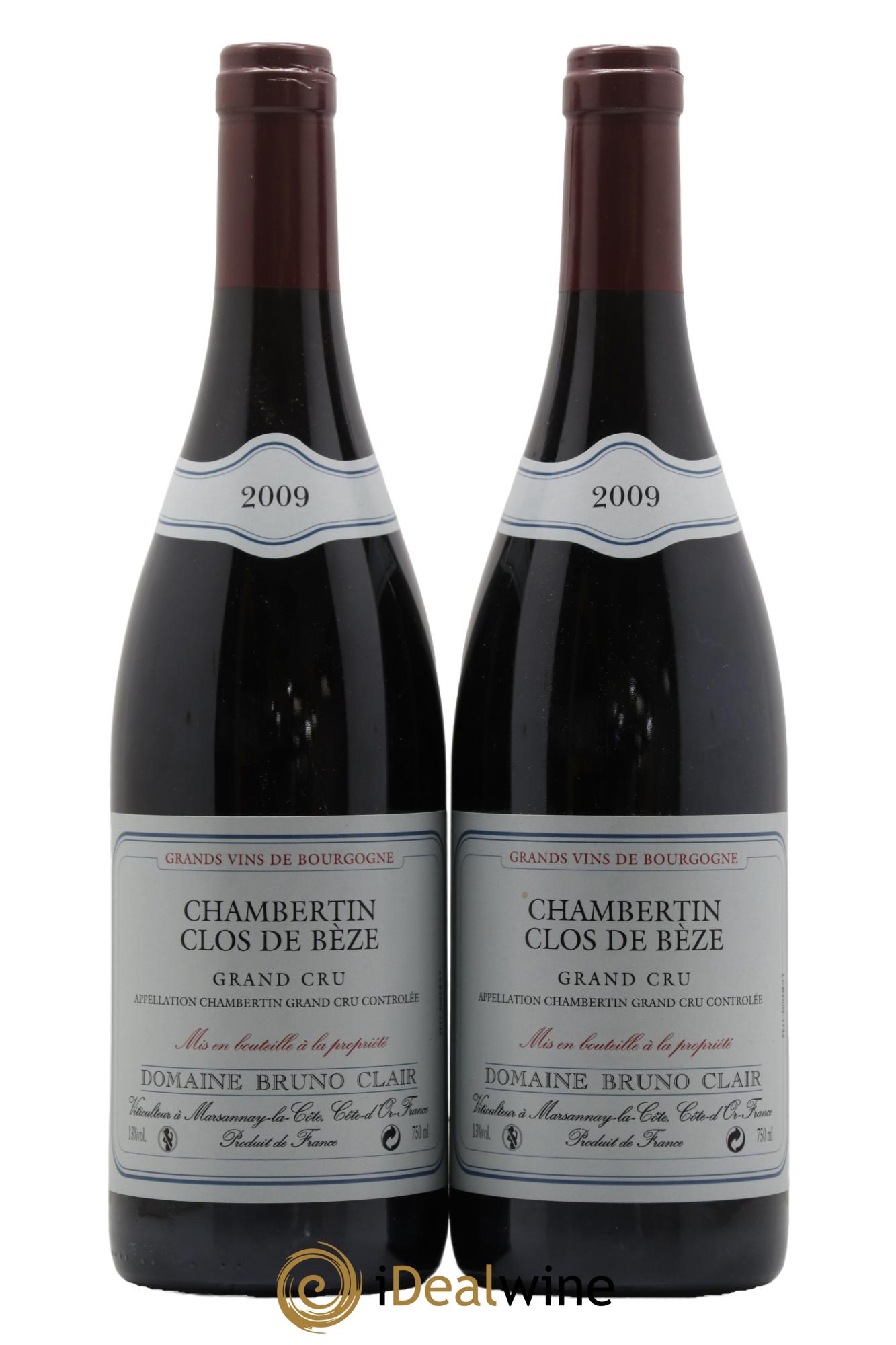 Chambertin Clos de Bèze Grand Cru Bruno Clair (Domaine) 2009 - Lot de 2 bouteilles - 0