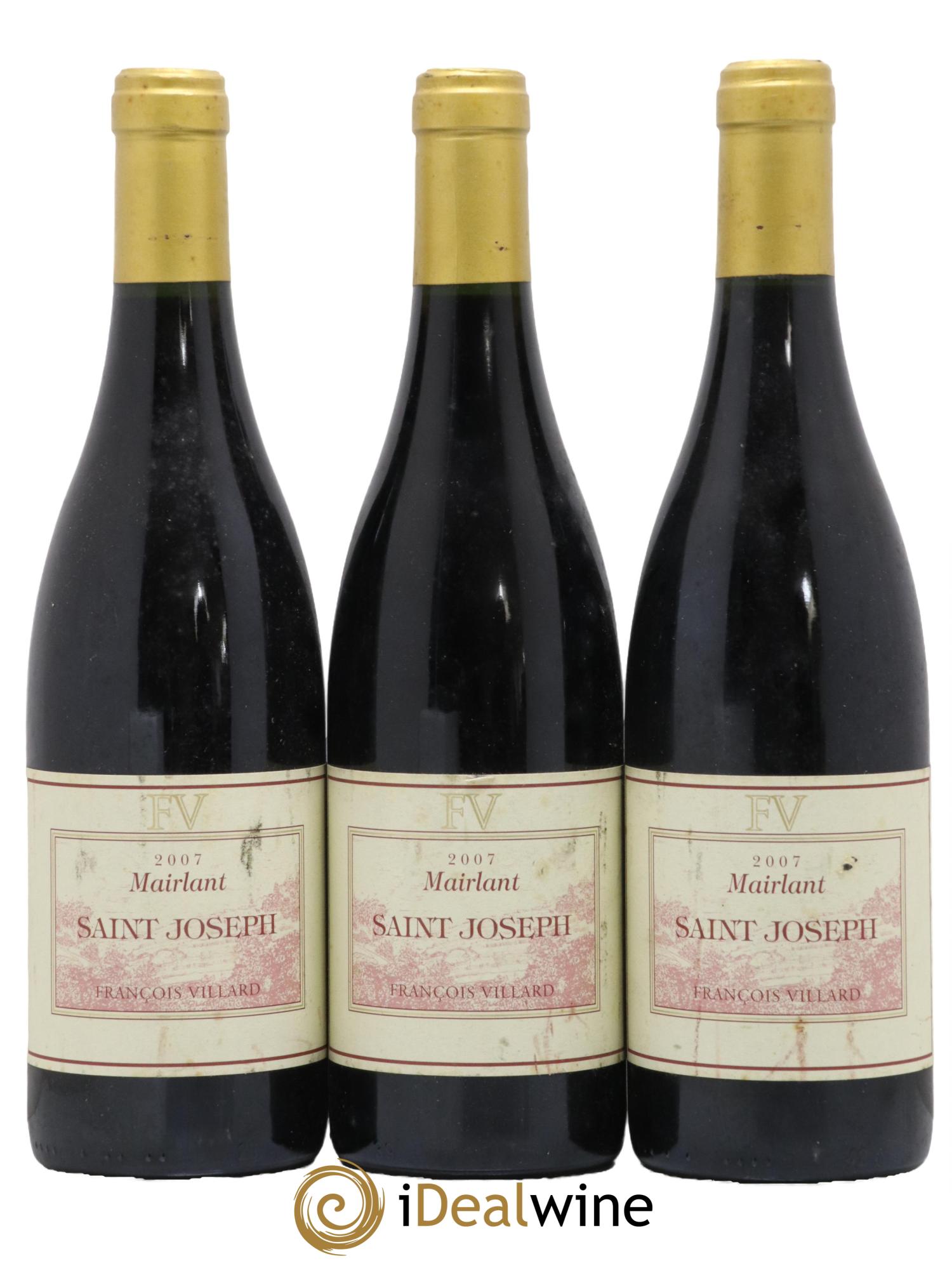 Saint-Joseph Mairlant François Villard 2007 - Lot de 3 bouteilles - 0