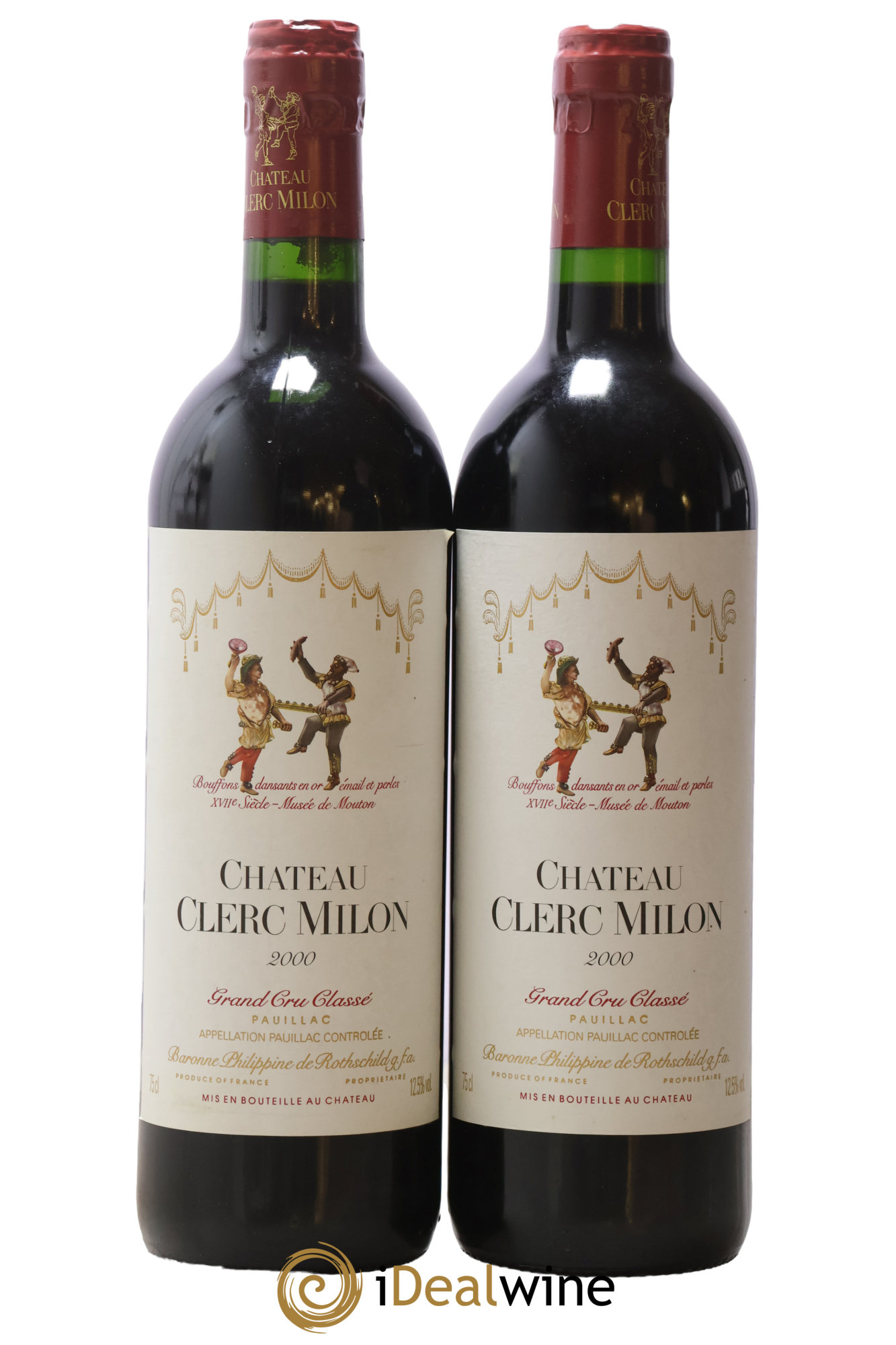 Château Clerc Milon 5ème Grand Cru Classé 2000 - Lot de 2 bouteilles - 0