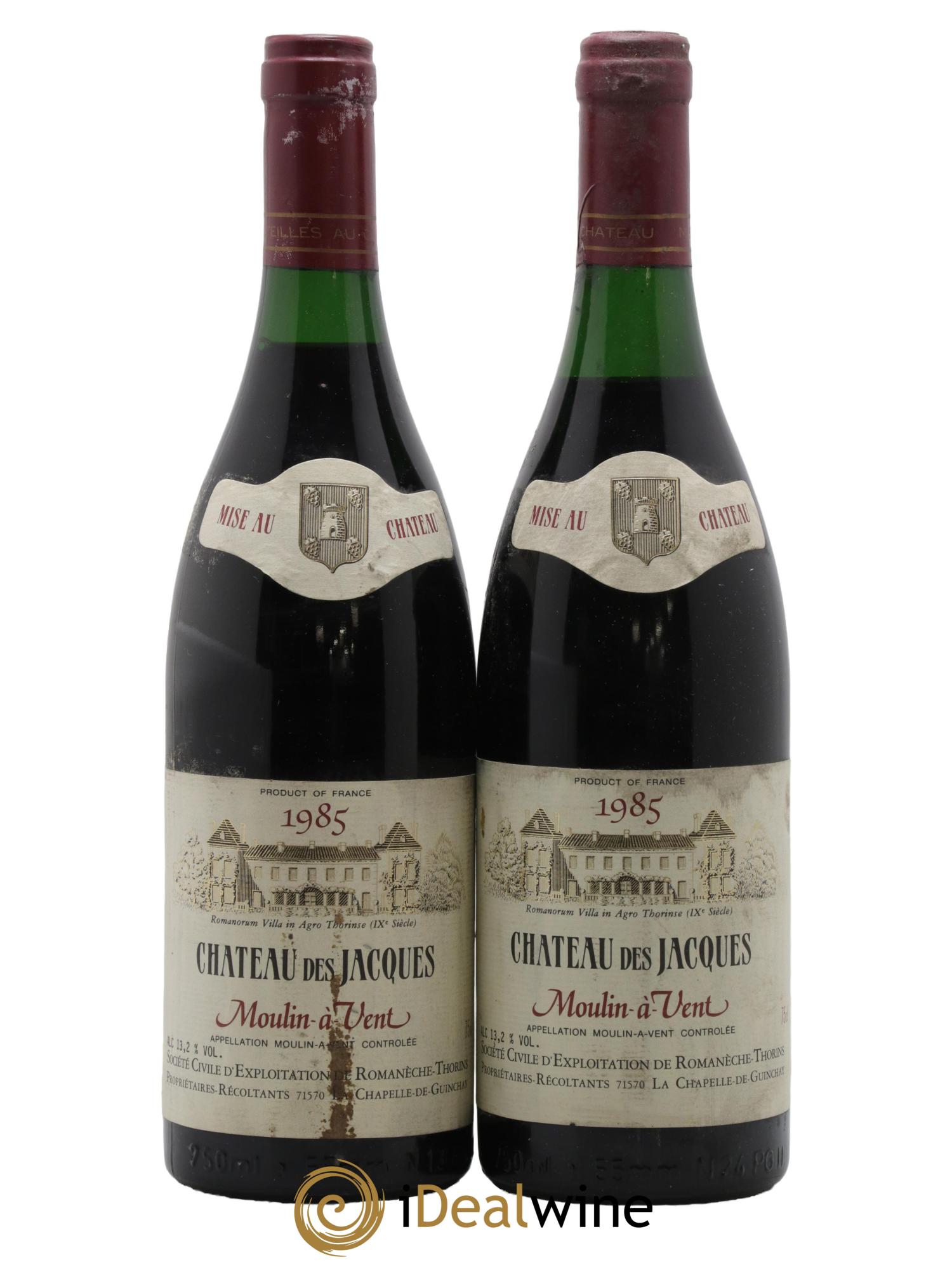 Moulin-à-Vent Château des Jacques 1985 - Lot de 2 bouteilles - 0
