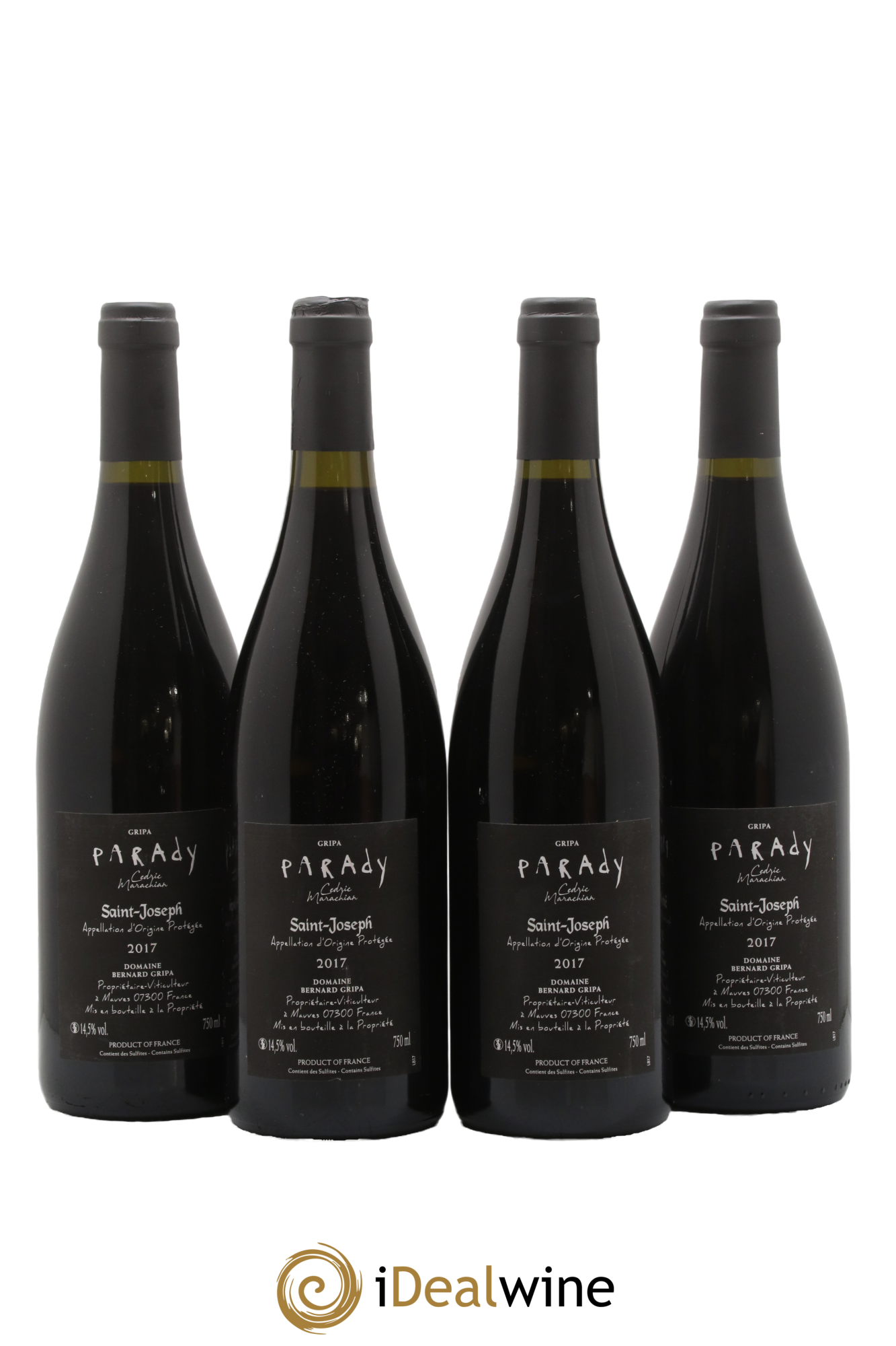 Saint-Joseph Parady Bernard Gripa (Domaine) 2017 - Lot of 4 bottles - 1