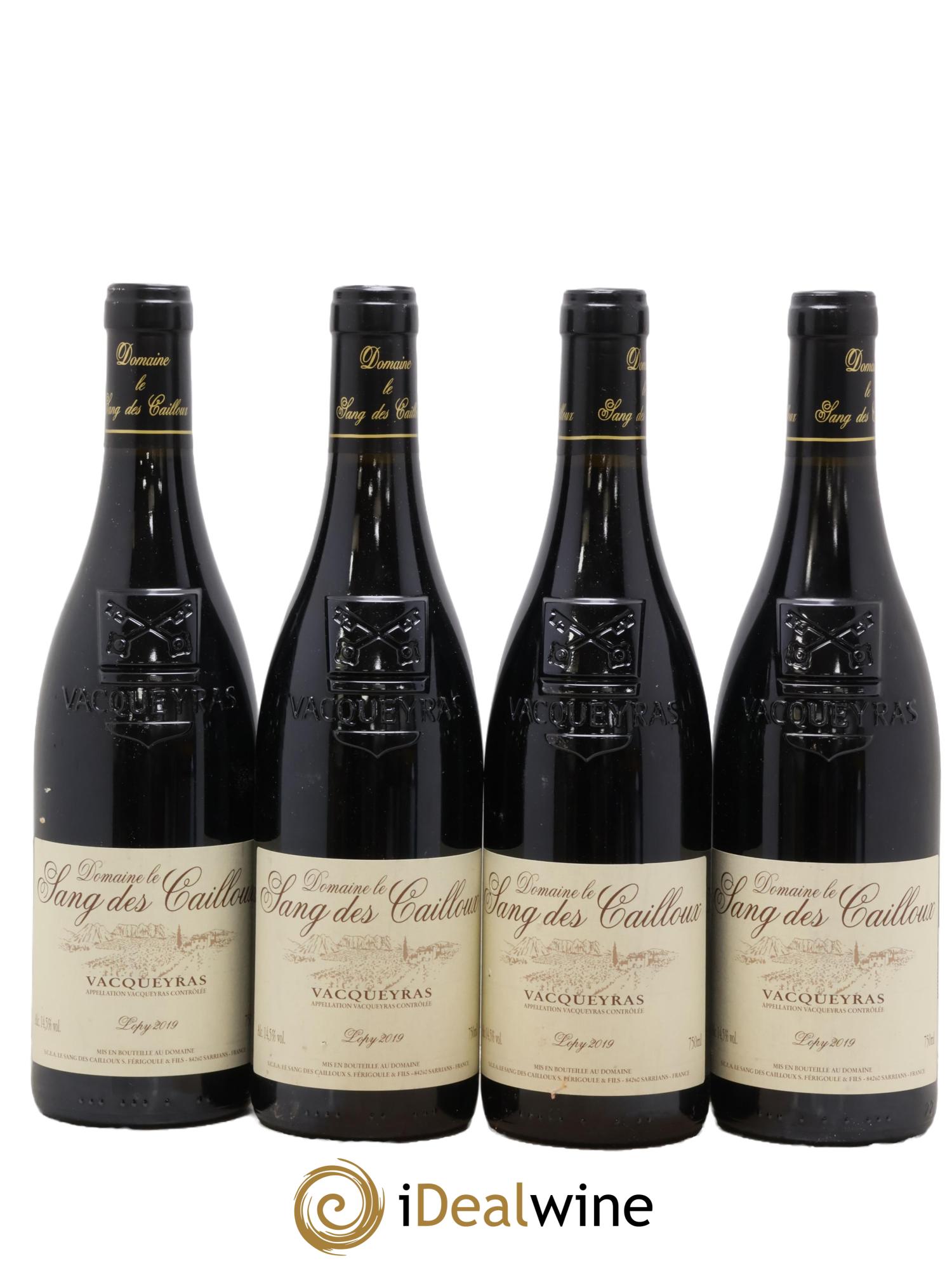 Vacqueyras Cuvée de Lopy Le Sang des Cailloux 2019 - Lot de 4 bouteilles - 0