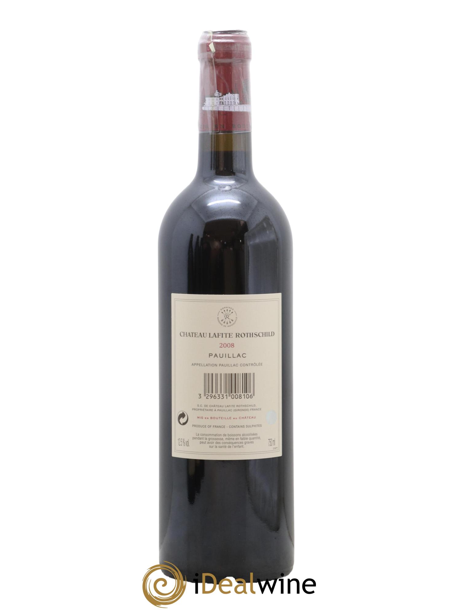 Château Lafite Rothschild 1er Grand Cru Classé 2008 - Lot de 1 bouteille - 1