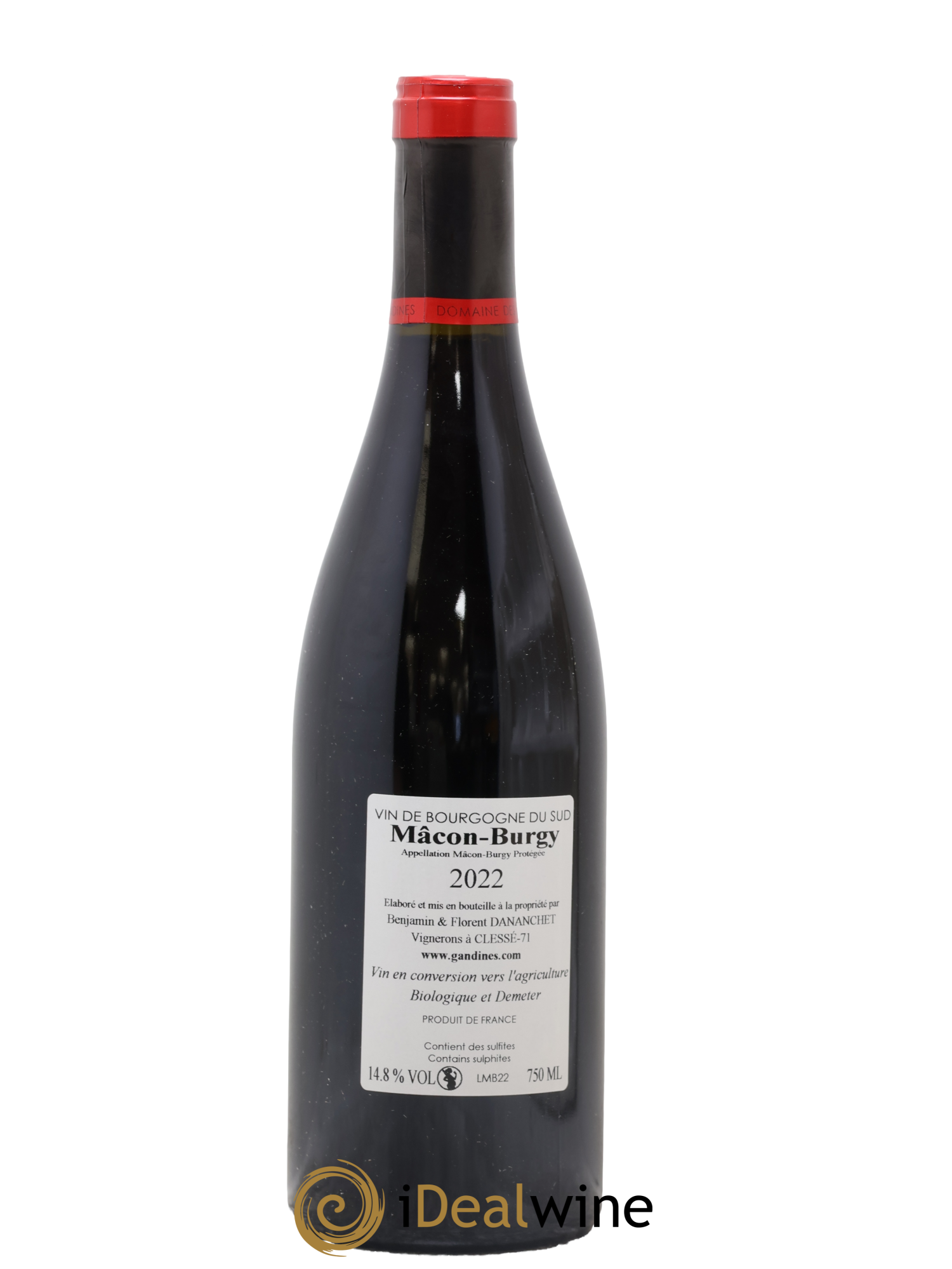 Mâcon Burgy Domaine des Gandines 2022 - Lot de 1 bouteille - 1