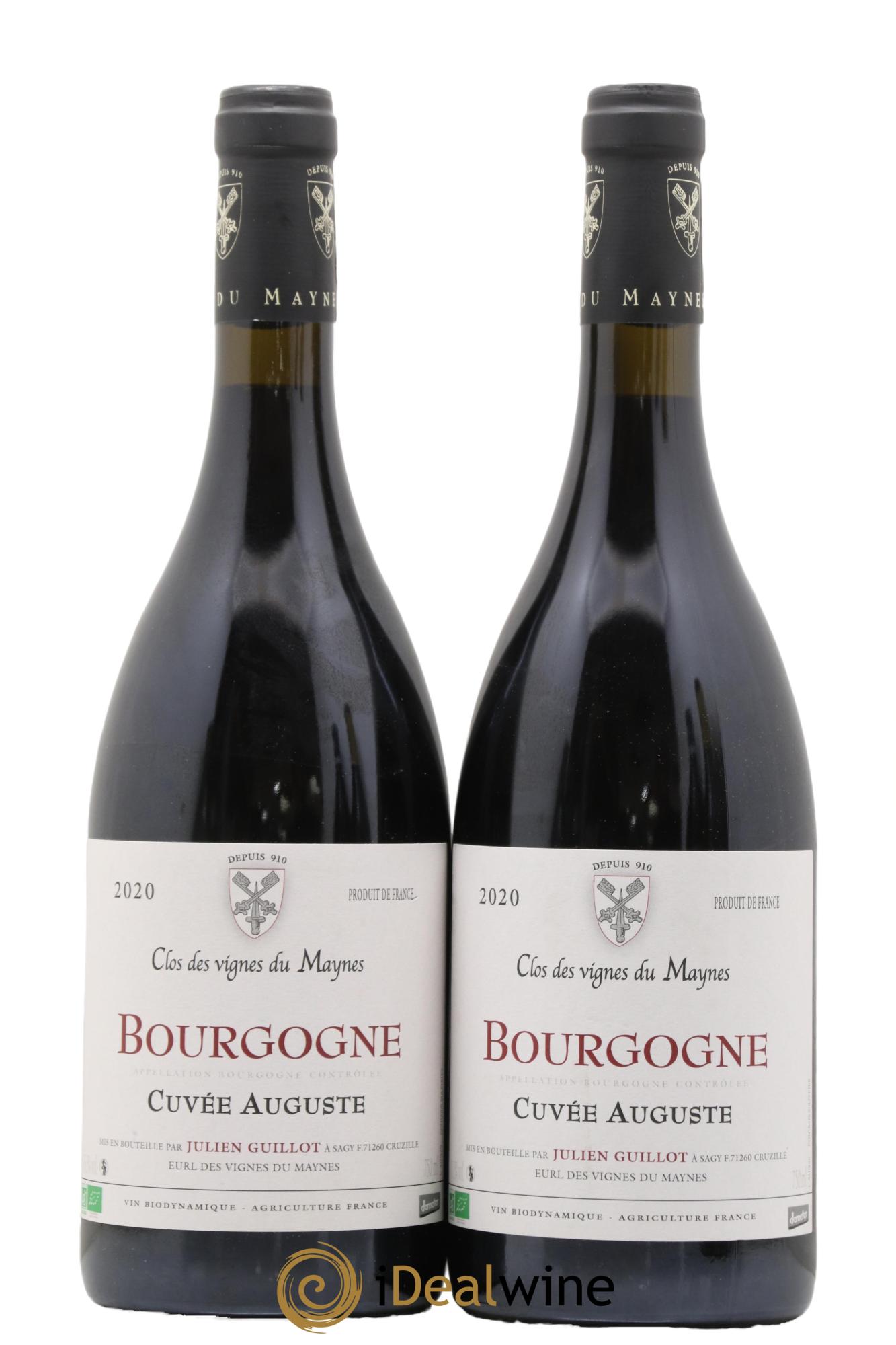 Bourgogne Cuvée Auguste Clos des Vignes du Mayne Domaine Julien Guillot 2020 - Lot de 2 bouteilles - 0
