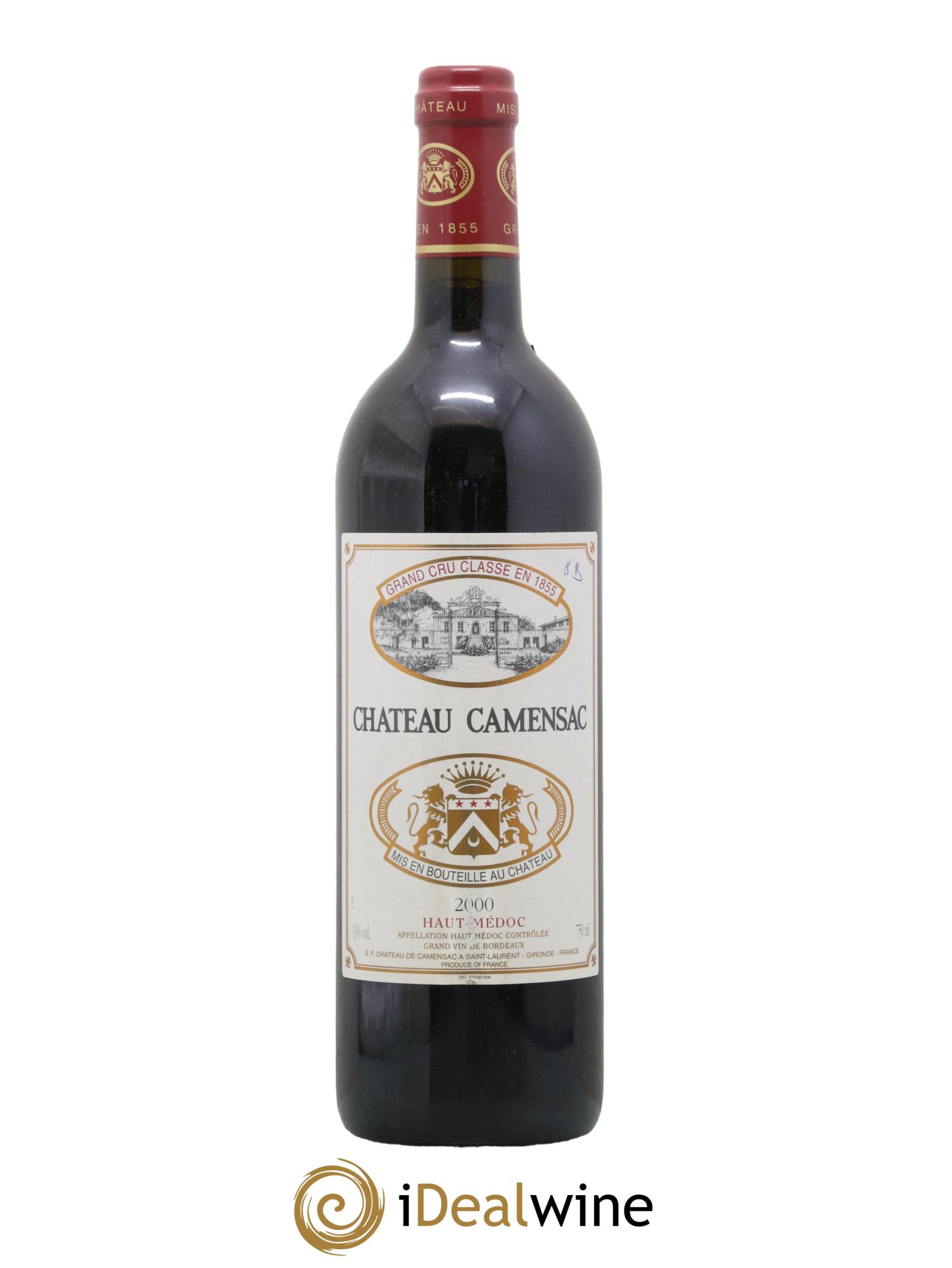 Château Camensac 5ème Grand Cru Classé 2000 - Lot de 1 bouteille - 0