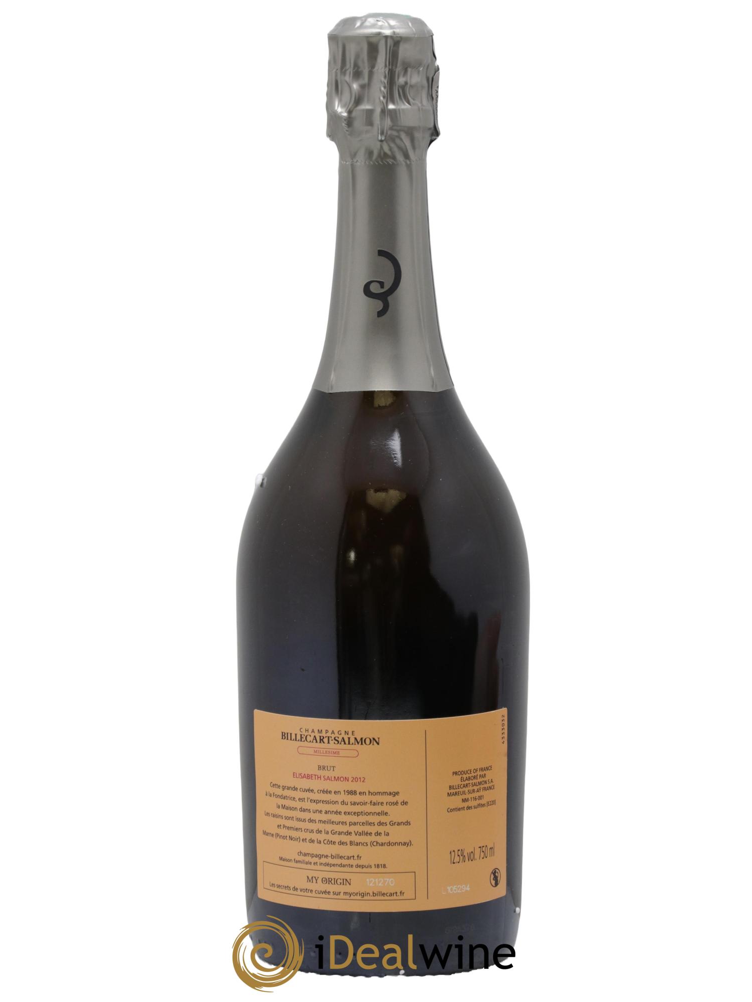 Elisabeth Salmon Billecart-Salmon 2012 - Lot de 1 bouteille - 1