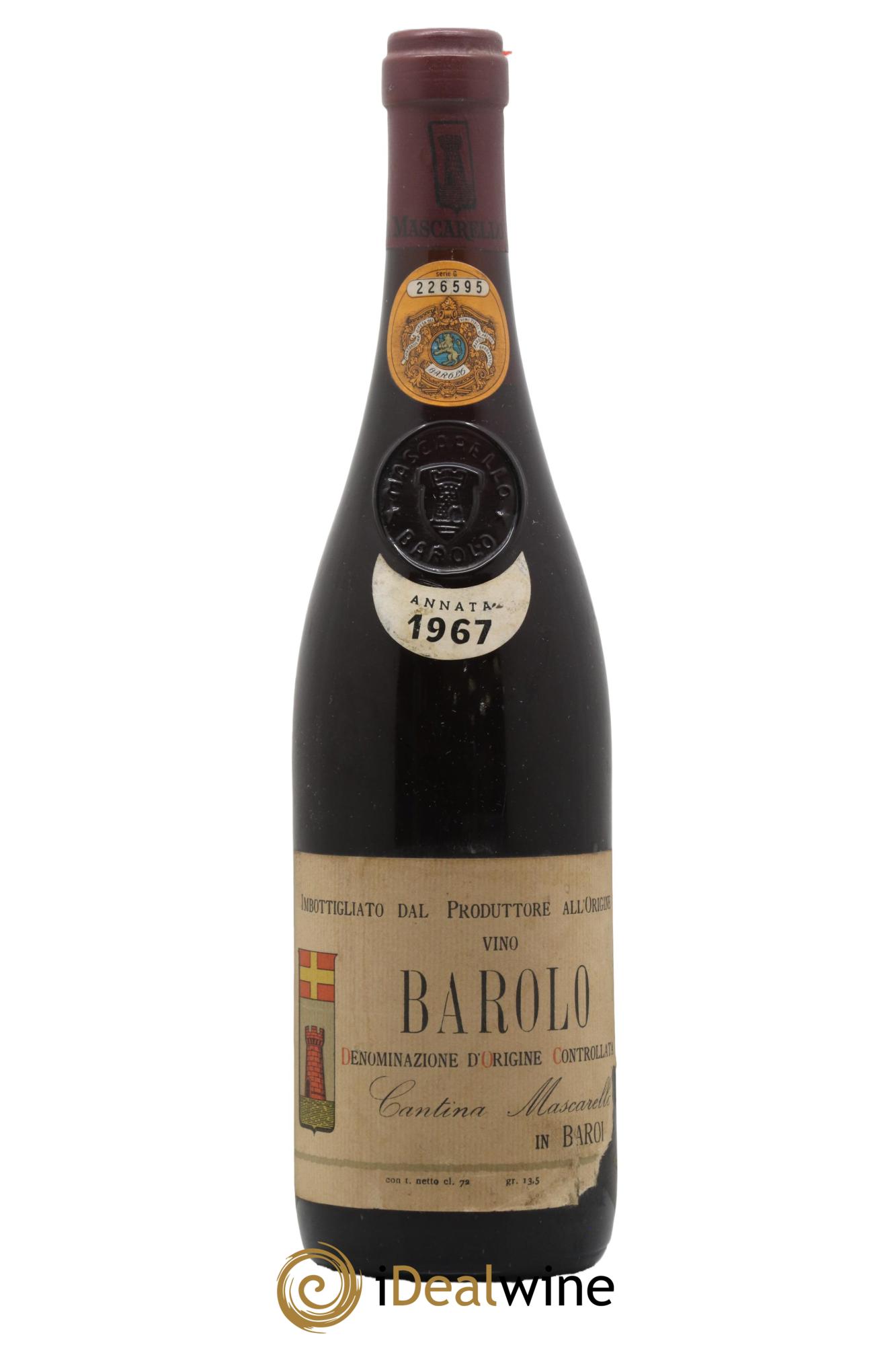 Barolo DOCG Bartolo Mascarello 1967 - Lot of 1 bottle - 0