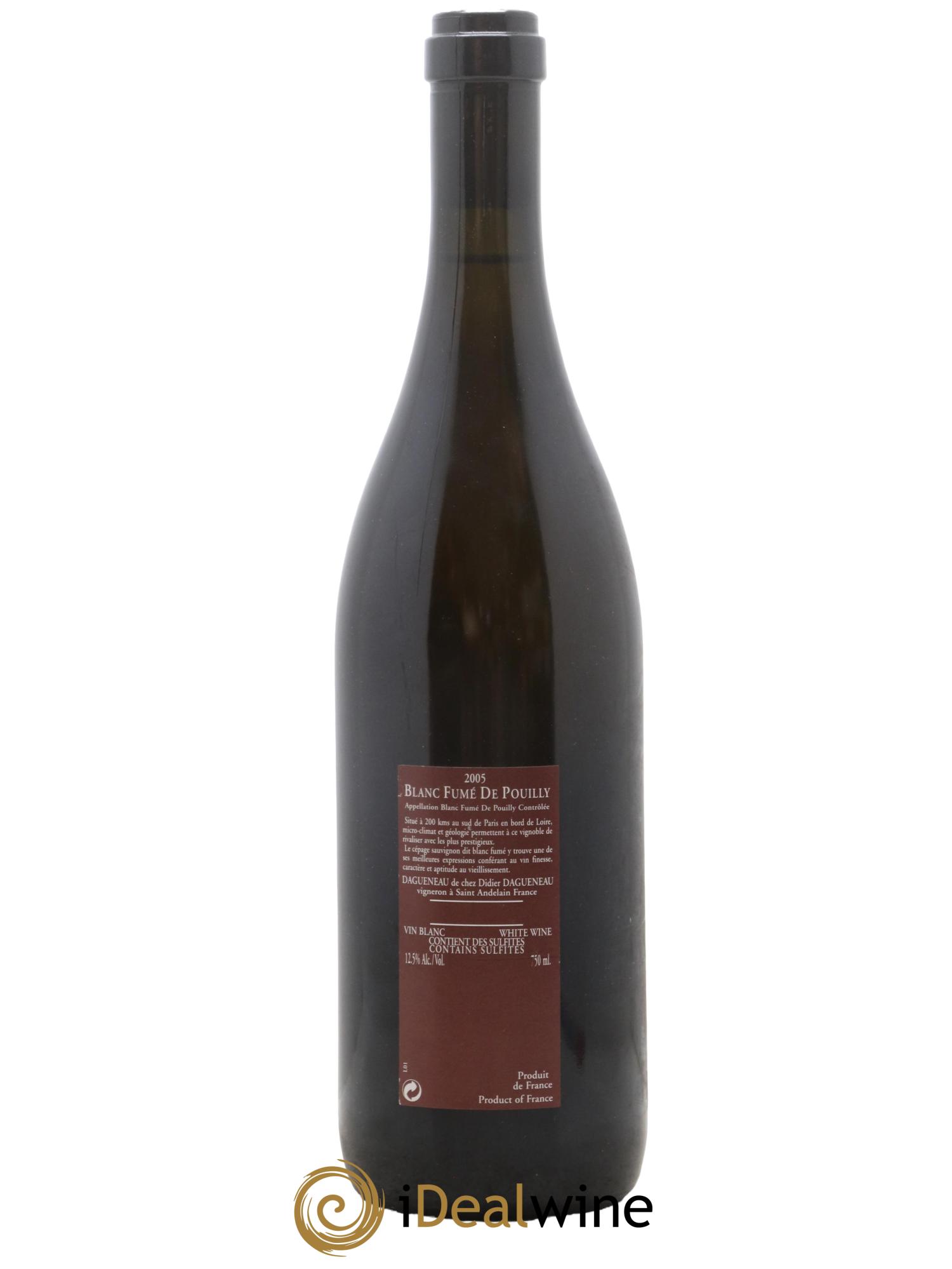 Vin de France (anciennement Pouilly-Fumé) Pur Sang Dagueneau (Domaine Didier - Louis-Benjamin) 2005 - Lot de 1 bouteille - 1