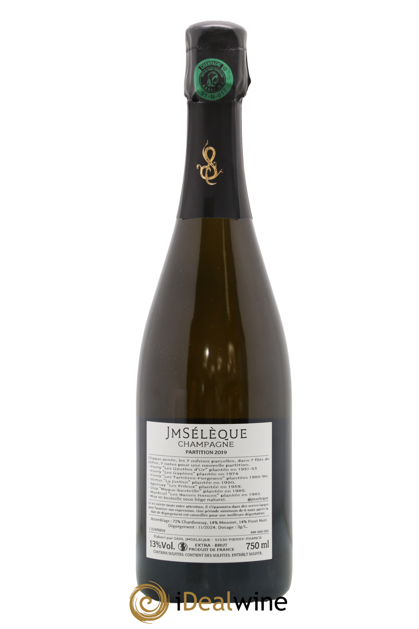 Partition Jean-Marc Sélèque 2019 - Lot of 1 bottle - 1