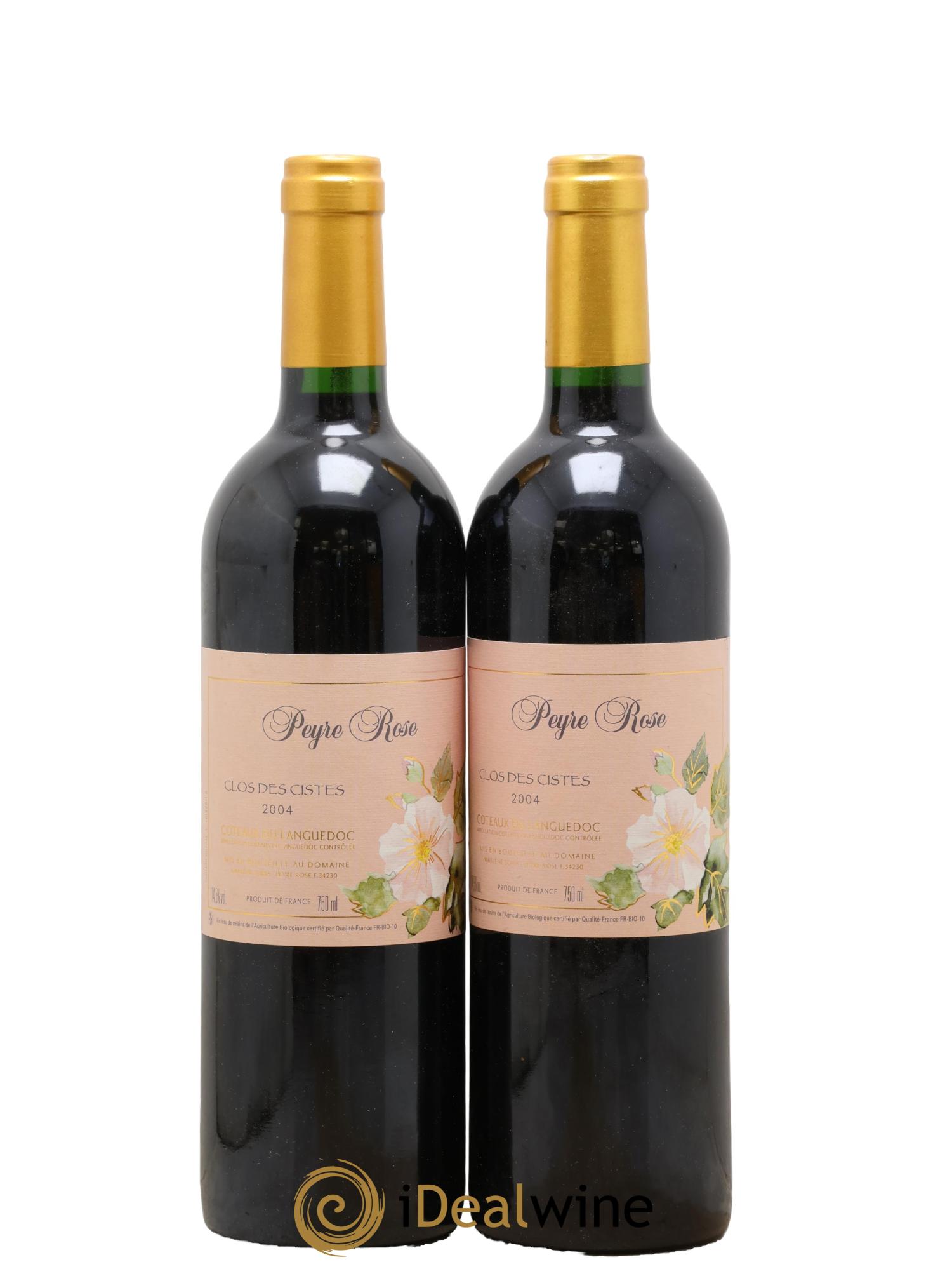 Vin de France (anciennement Coteaux du Languedoc) Domaine Peyre Rose Les Cistes Marlène Soria 2004 - Lot of 2 bottles - 0