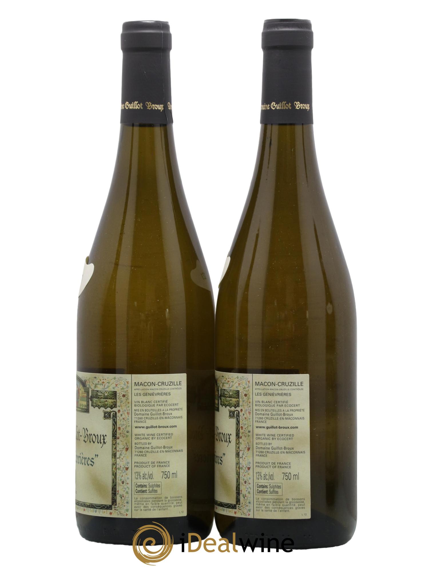 Mâcon-Cruzille Les Genievrières Guillot-Broux (Domaine)  2021 - Lot de 2 bouteilles - 1