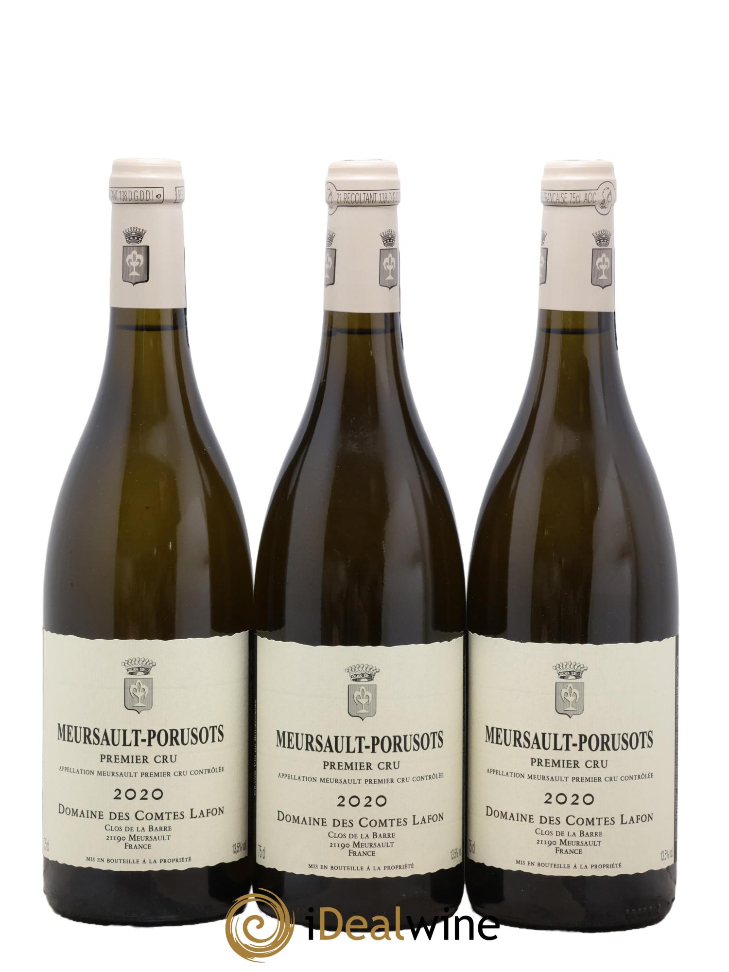 Meursault 1er Cru Porusots Comtes Lafon (Domaine des) 2020 - Lot of 3 bottles - 0