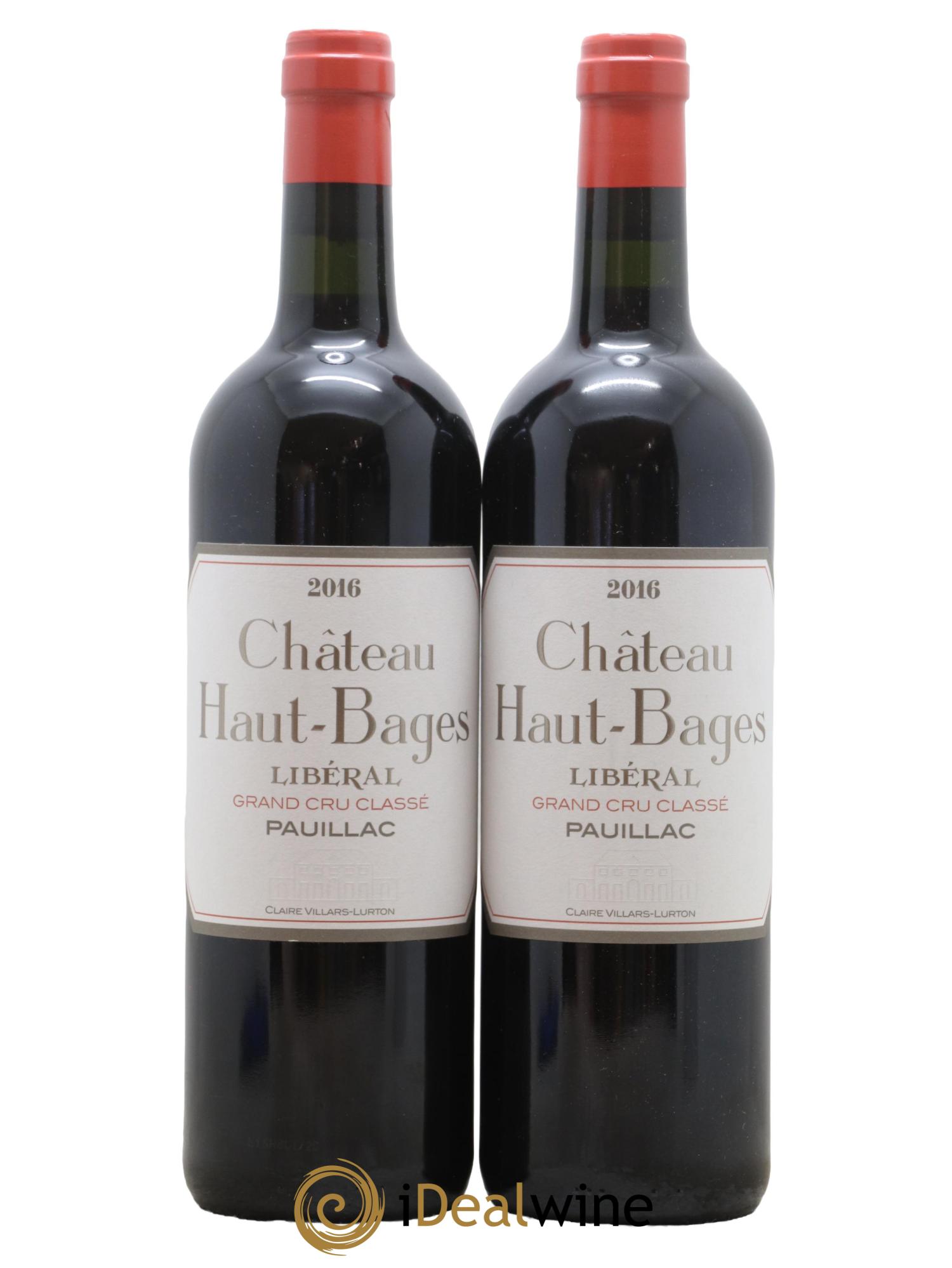 Château Haut Bages Libéral 5ème Grand Cru Classé 2016 - Lot de 2 bouteilles - 0