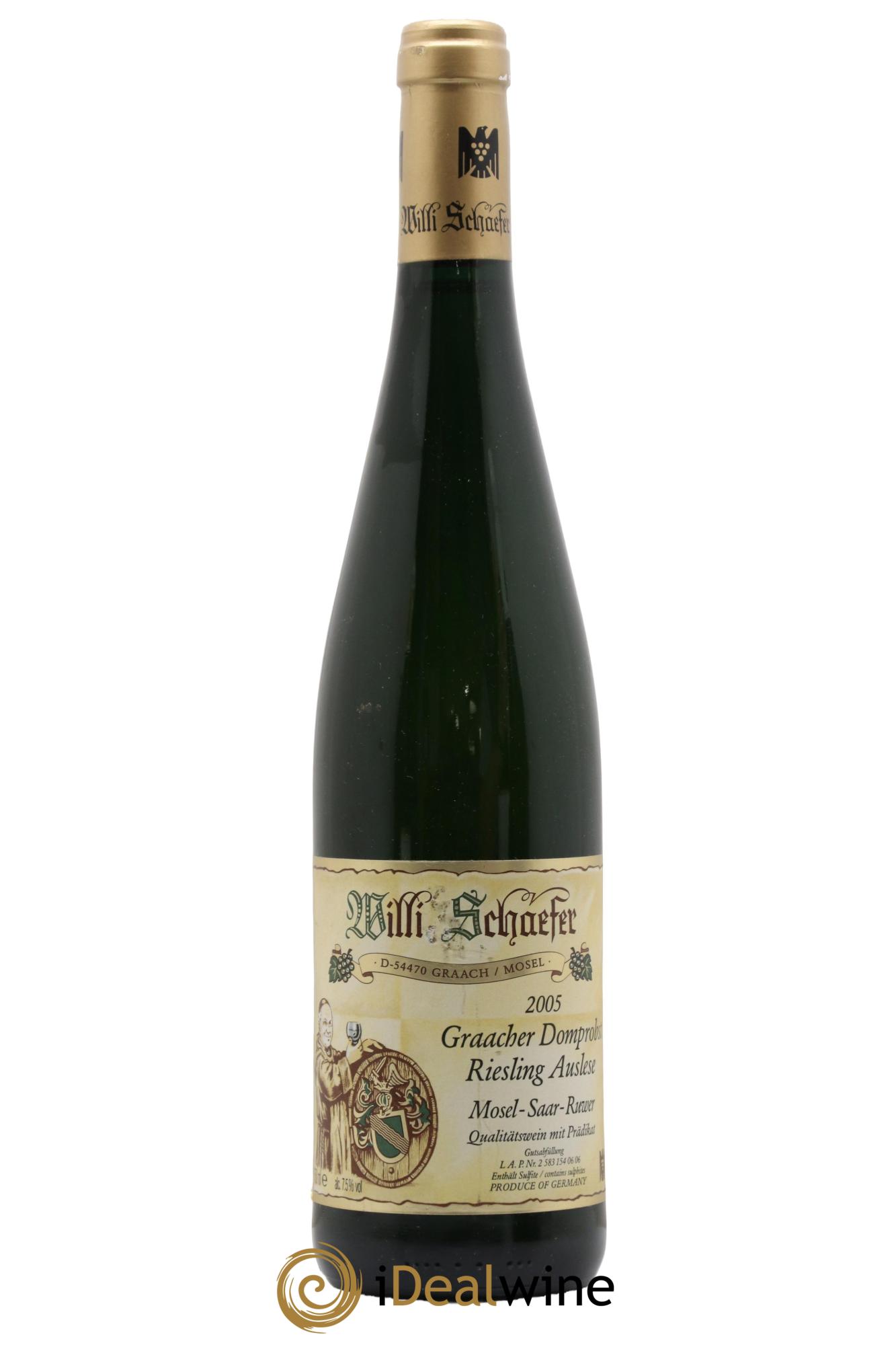 Riesling Willi Schaefer Graacher Domprobst Auslese 2005 - Lot de 1 bouteille - 0