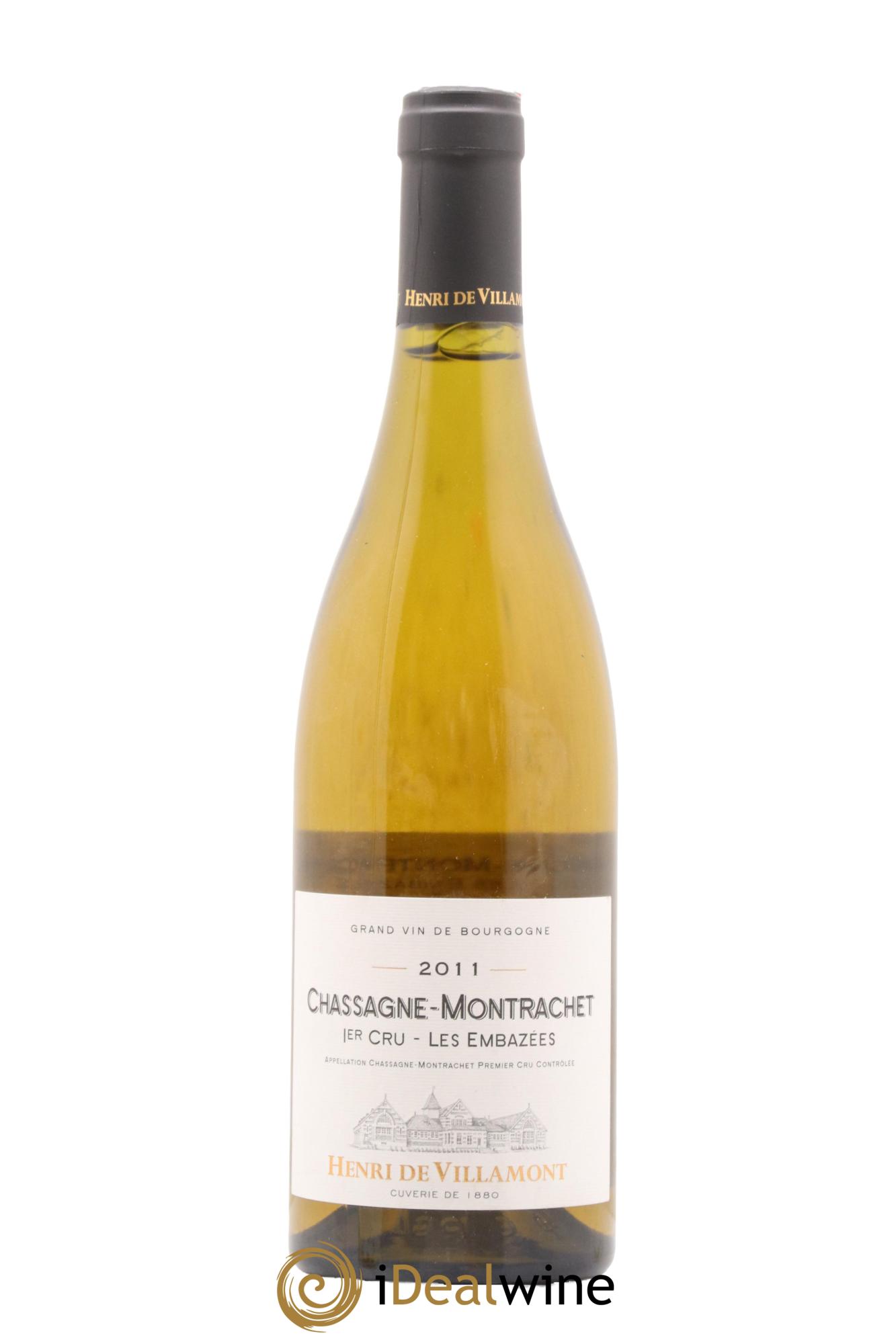 Chassagne-Montrachet 1er Cru Les Embazées Henri De Villamont 2011 - Lot de 1 bouteille - 0