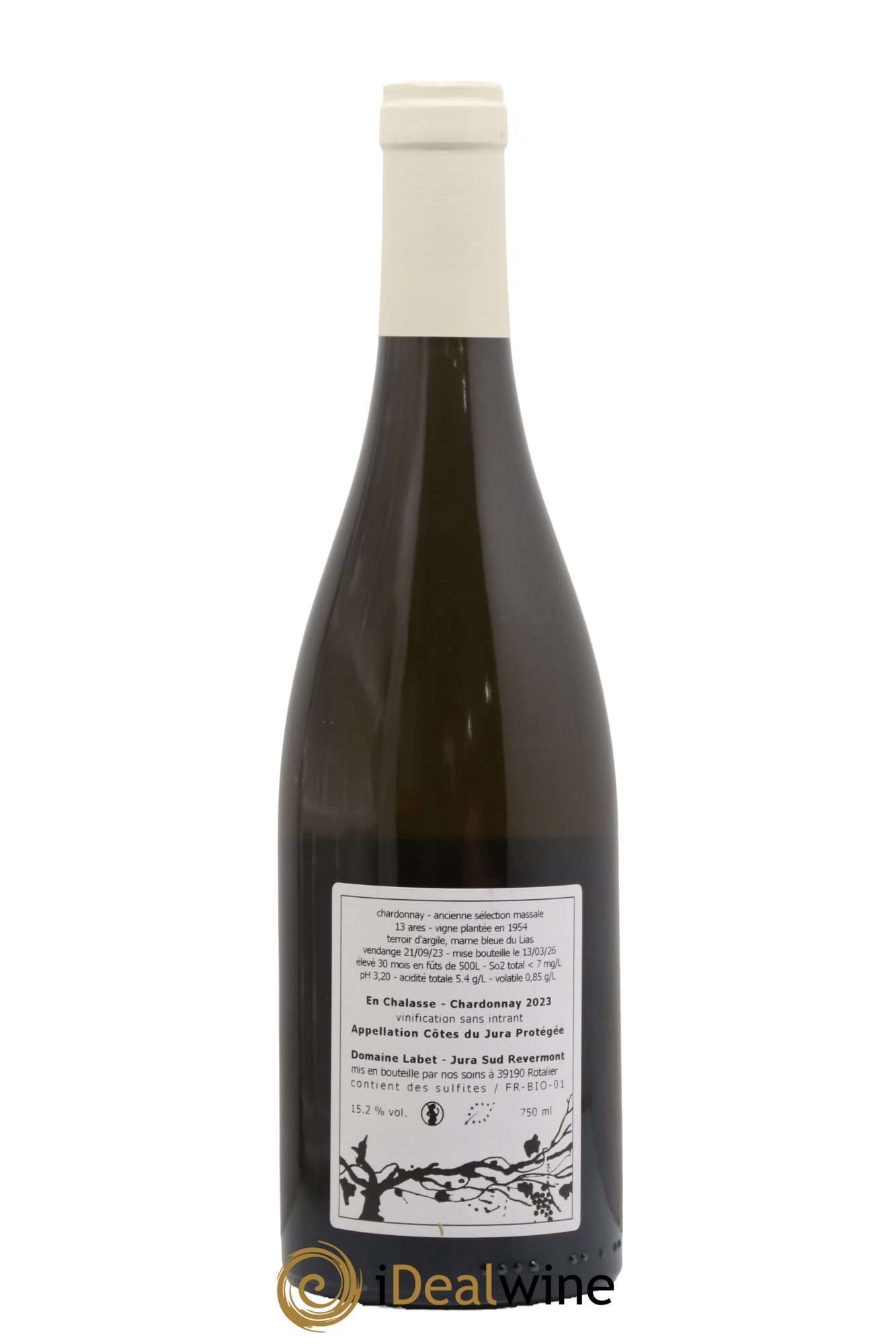 Côtes du Jura Chardonnay En Chalasse Romain - Julien - Charline Labet 2023 - Lot de 1 bouteille - 1
