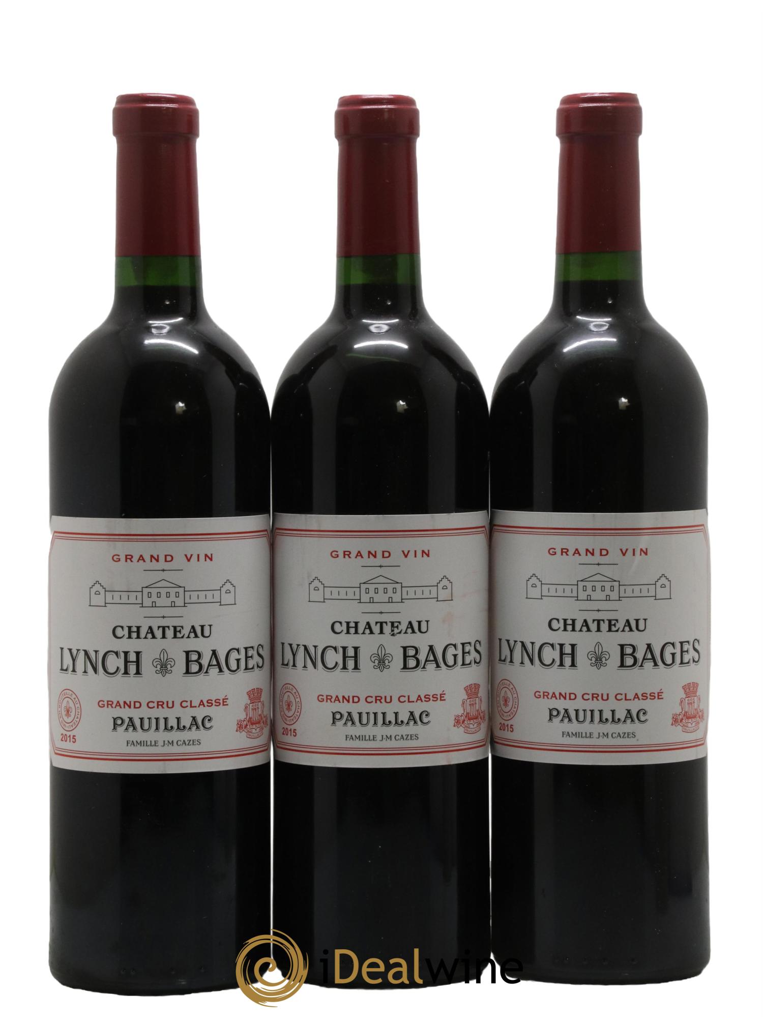 Château Lynch Bages 5ème Grand Cru Classé 2015 - Lot de 3 bouteilles - 0