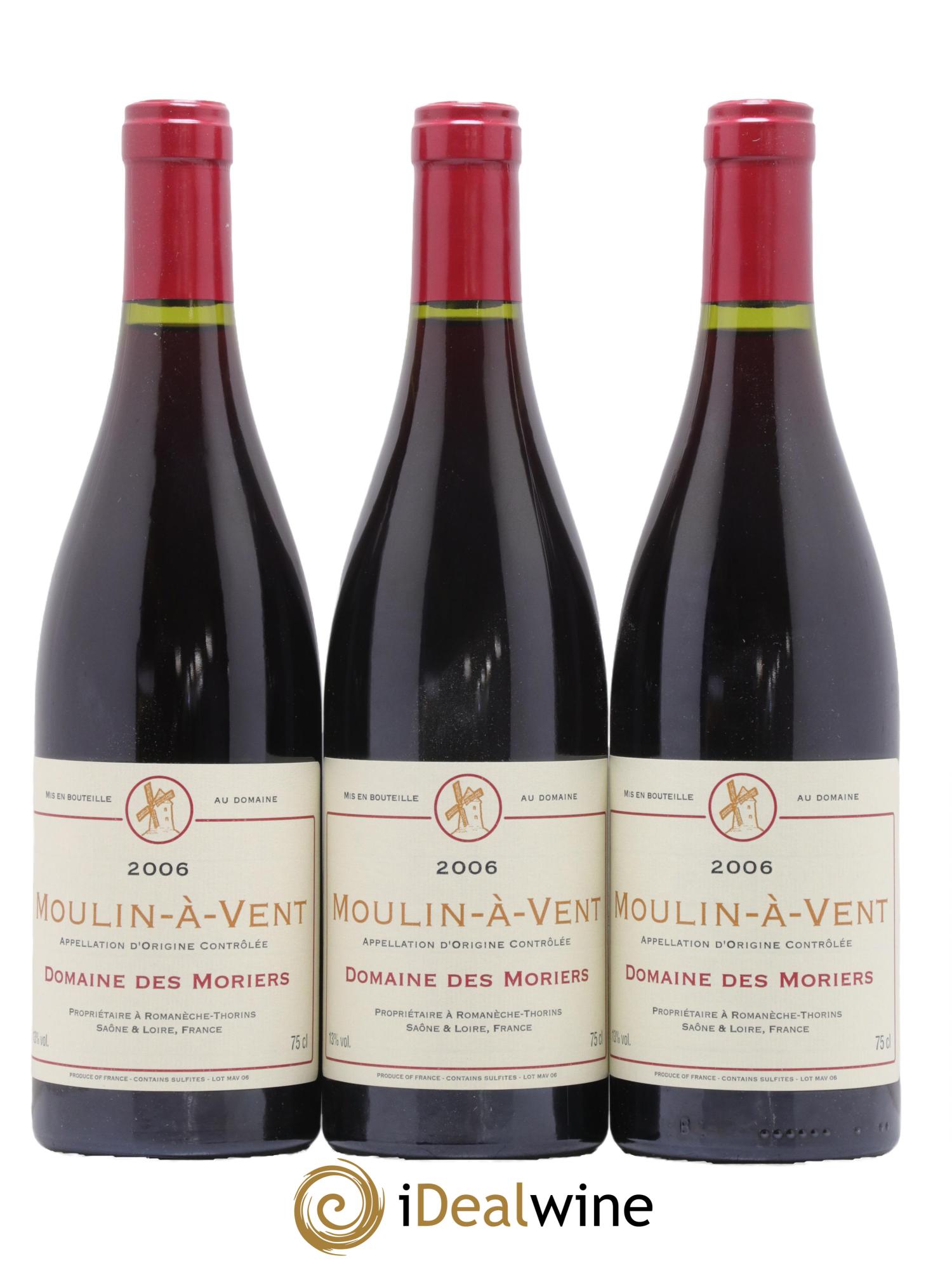 Moulin-à-Vent Moriers 2006 - Lot de 3 bouteilles - 0