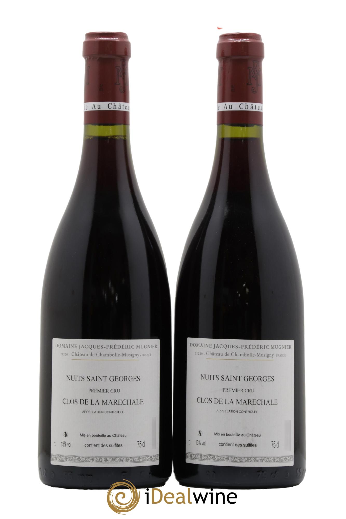 Nuits-Saint-Georges 1er Cru Clos de La Maréchale Jacques-Frédéric Mugnier  2007 - Posten von 2 Flaschen - 1