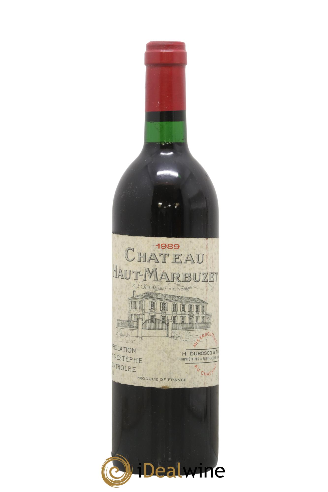 Château Haut Marbuzet 1989 - Lot de 1 bouteille - 0
