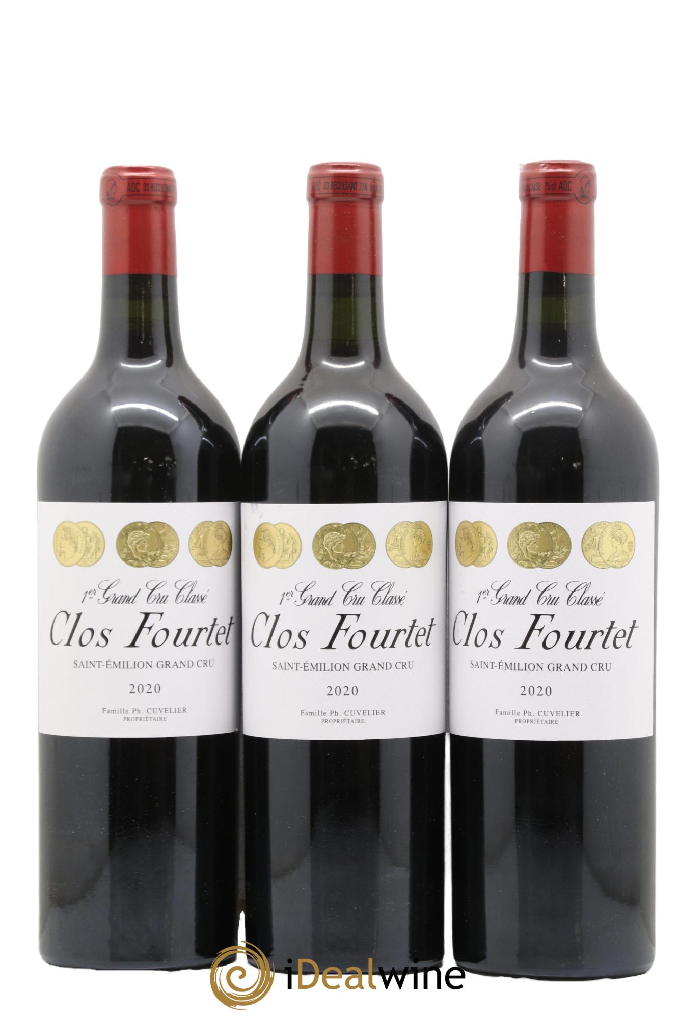 Clos Fourtet 1er Grand Cru Classé B 2020 - Lotto di 3 bottiglie - 0