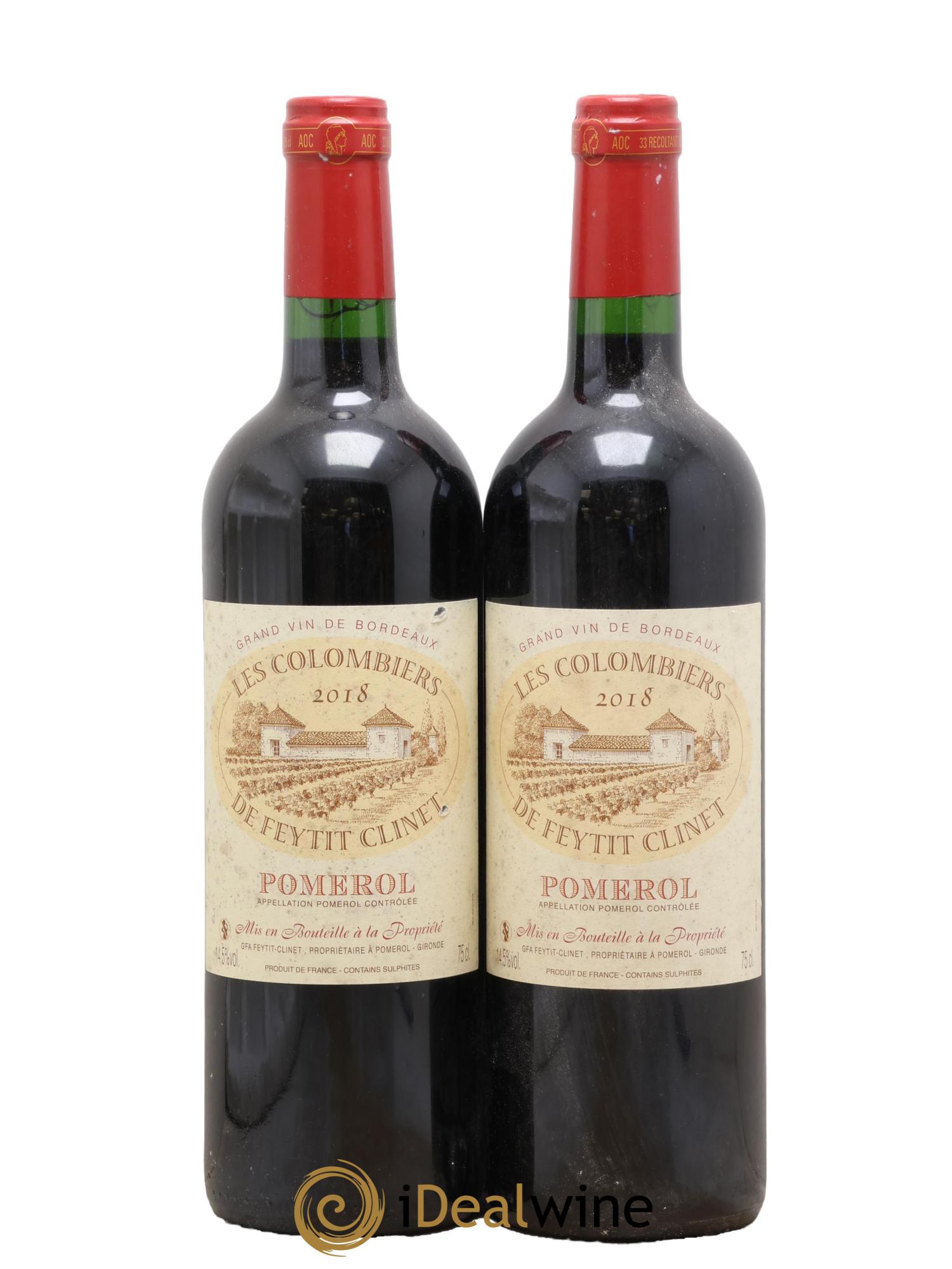 Pomerol Les Colombiers de Feytit-Clinet 2018 - Lot de 2 bouteilles - 0