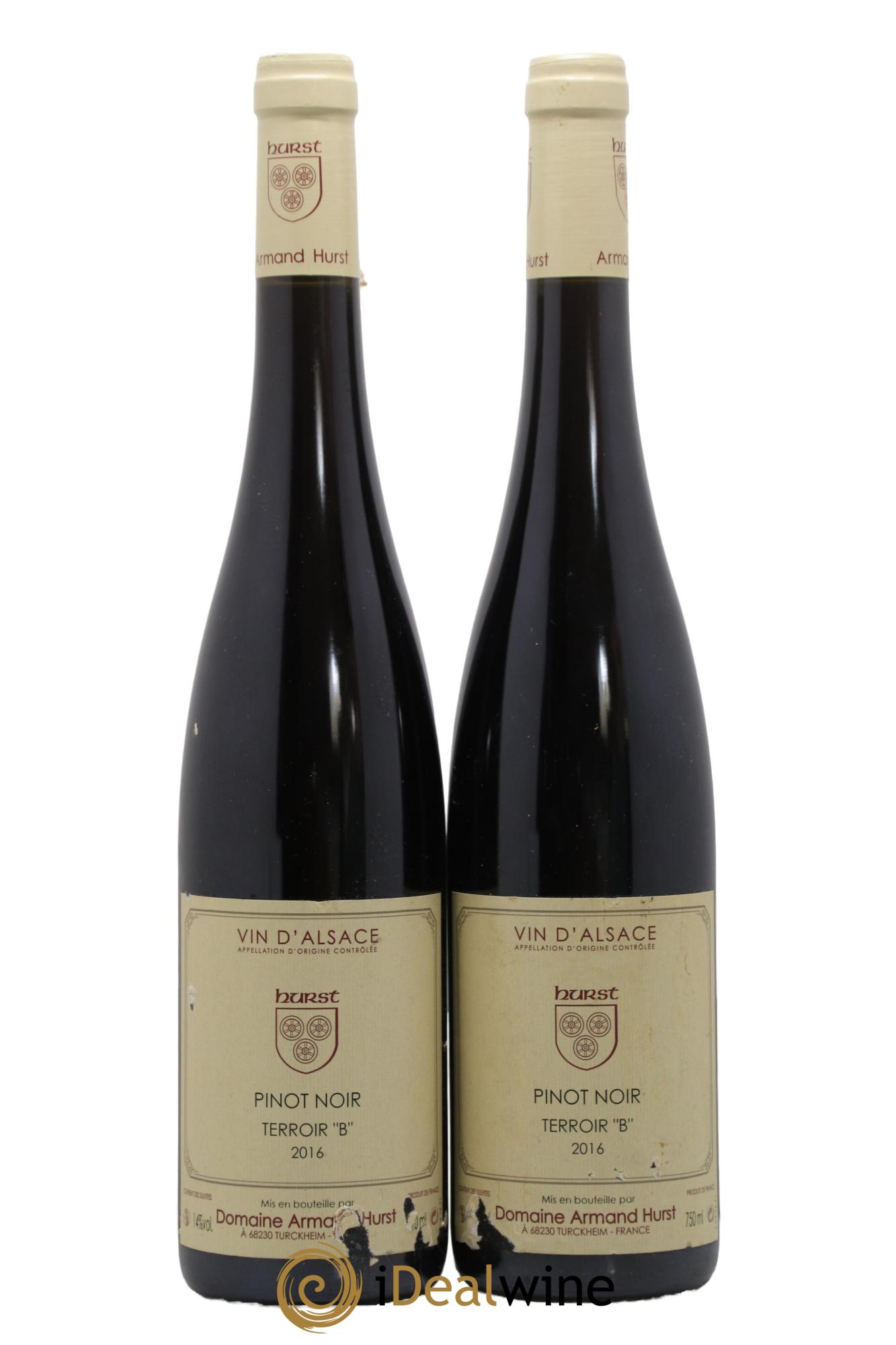 Alsace Pinot Noir Terroir B Domaine Hurtz 2016 - Lot de 2 bouteilles - 0