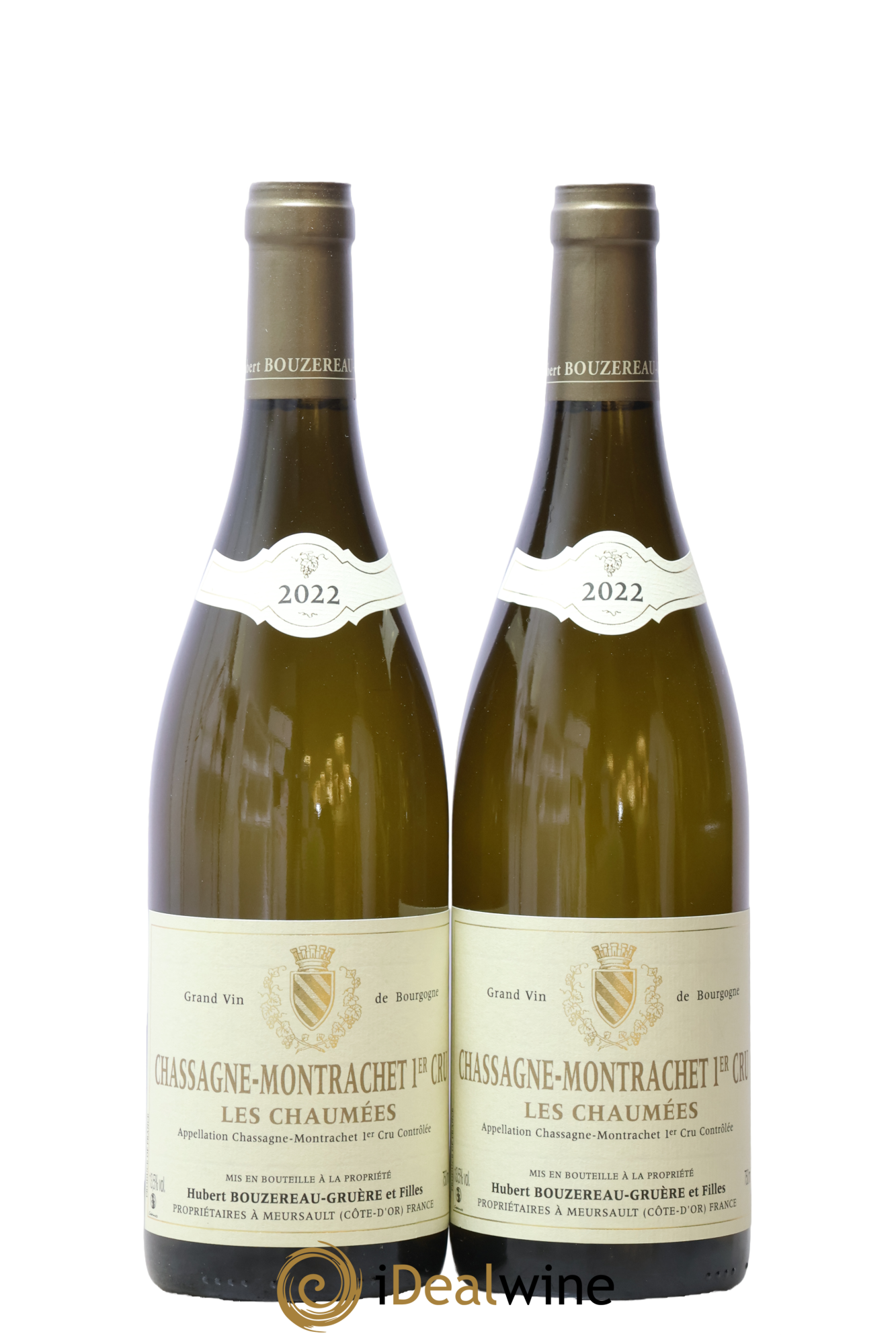 Chassagne-Montrachet 1er Cru Les Chaumees Bouzereau Gruere 2022 - Lot de 2 bouteilles - 0