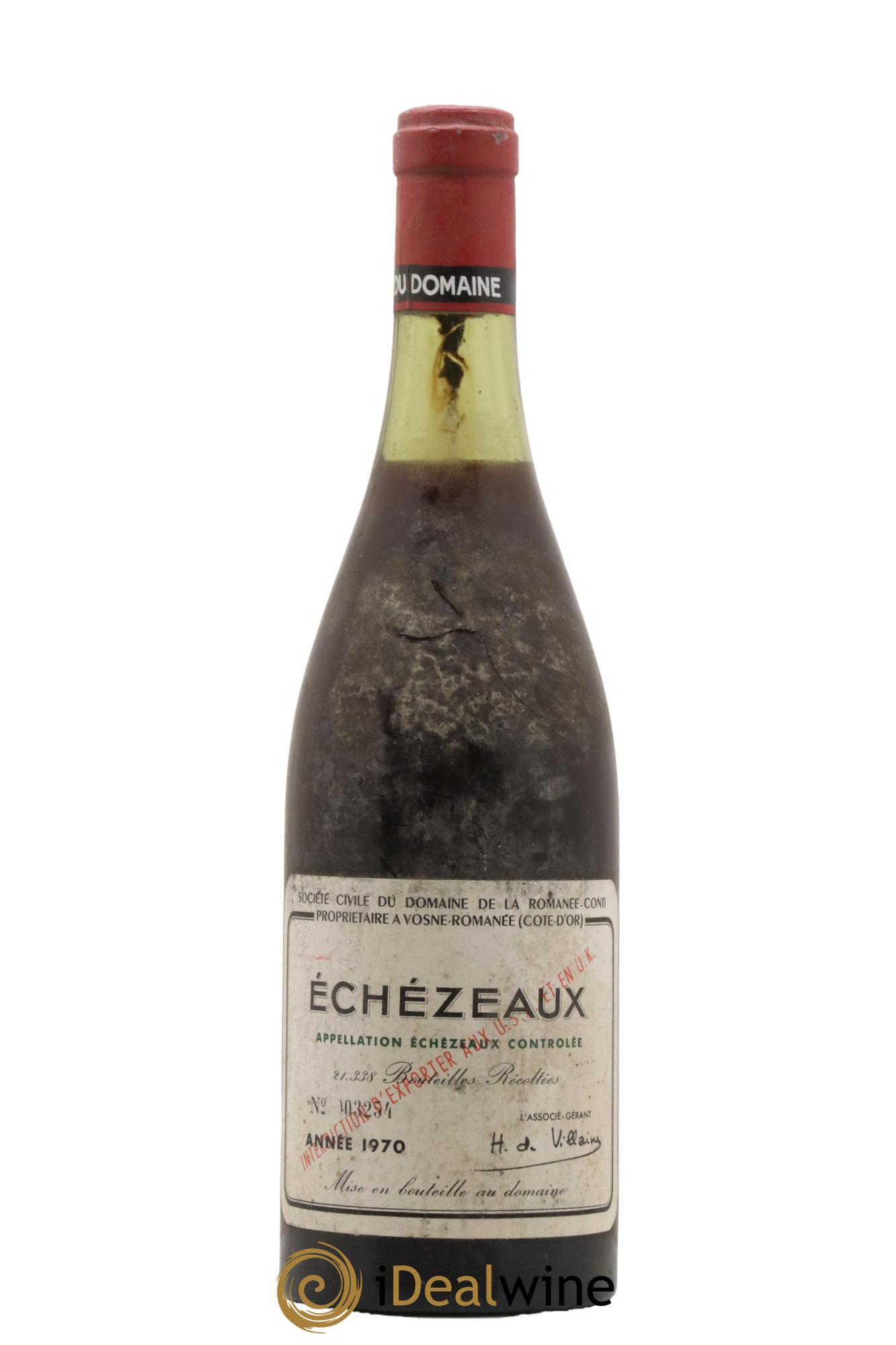 Echezeaux Grand Cru Domaine de la Romanée-Conti 1970 - Lot de 1 bouteille - 0