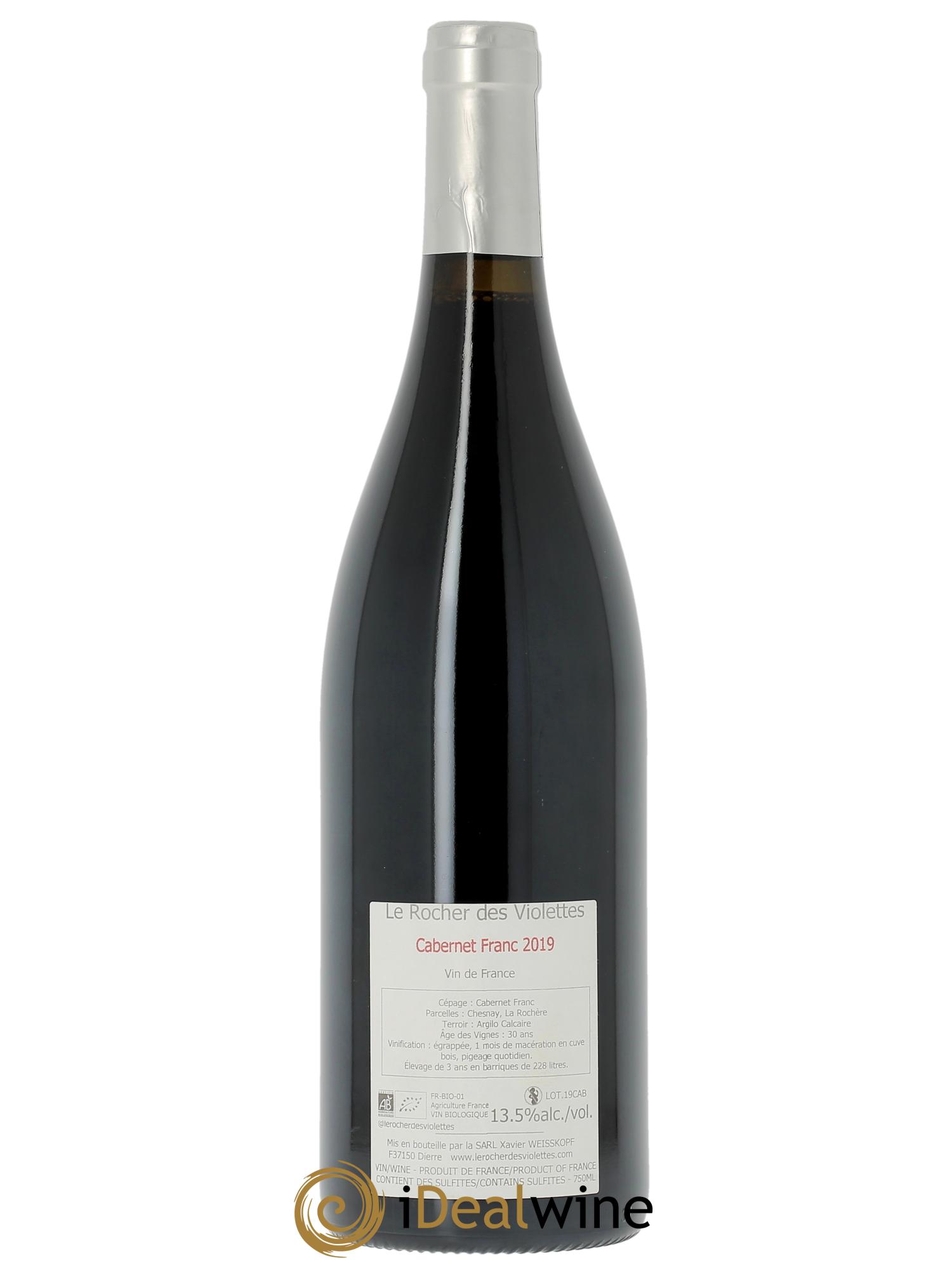 Vin de France Cabernet Franc Le Rocher des Violettes  2019 - Lot de 1 bouteille - 1