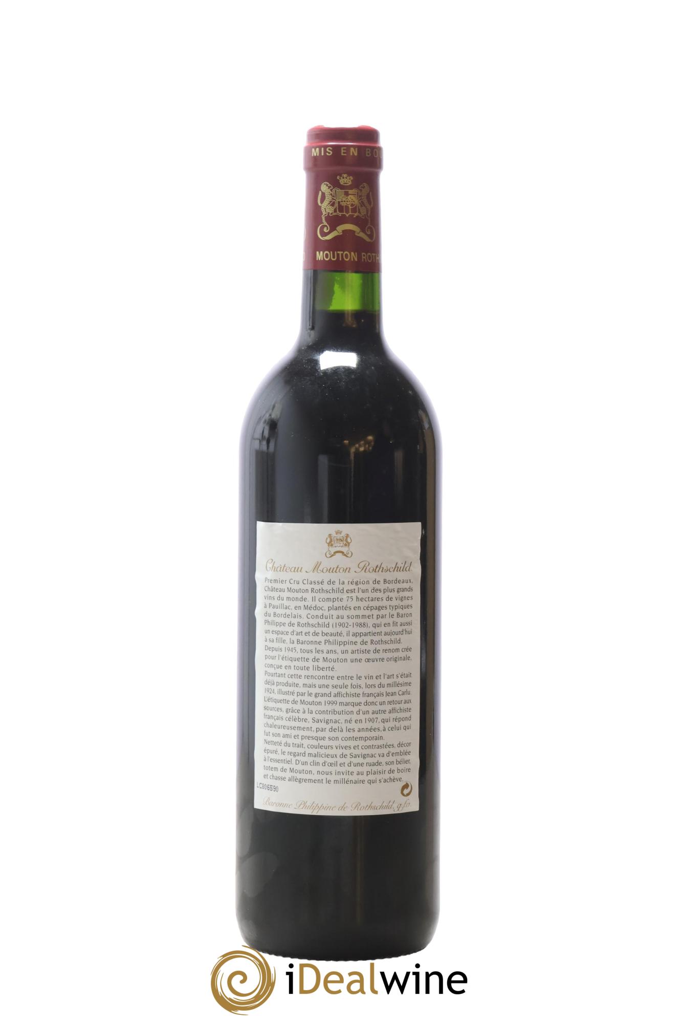 Château Mouton Rothschild 1er Grand Cru Classé 1999 - Posten von 1 Flasche - 1