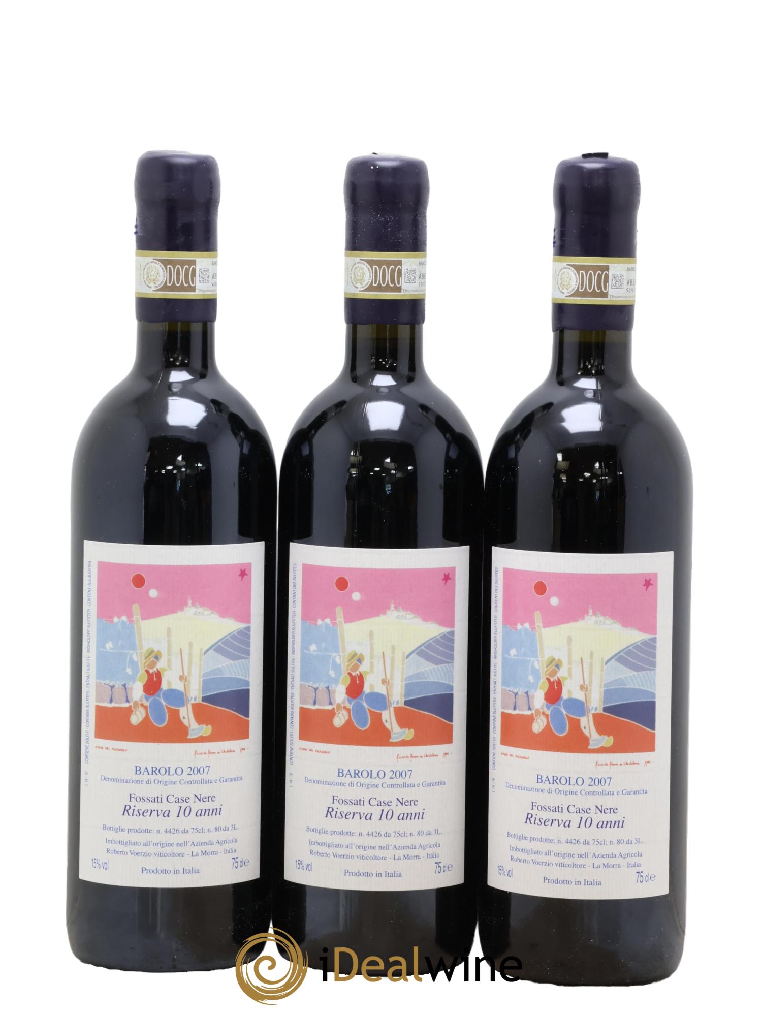 Barolo DOCG Riserva 10 anni Fossati Case Nere Roberto Voerzio 2007 - Lot de 6 bouteilles - 2