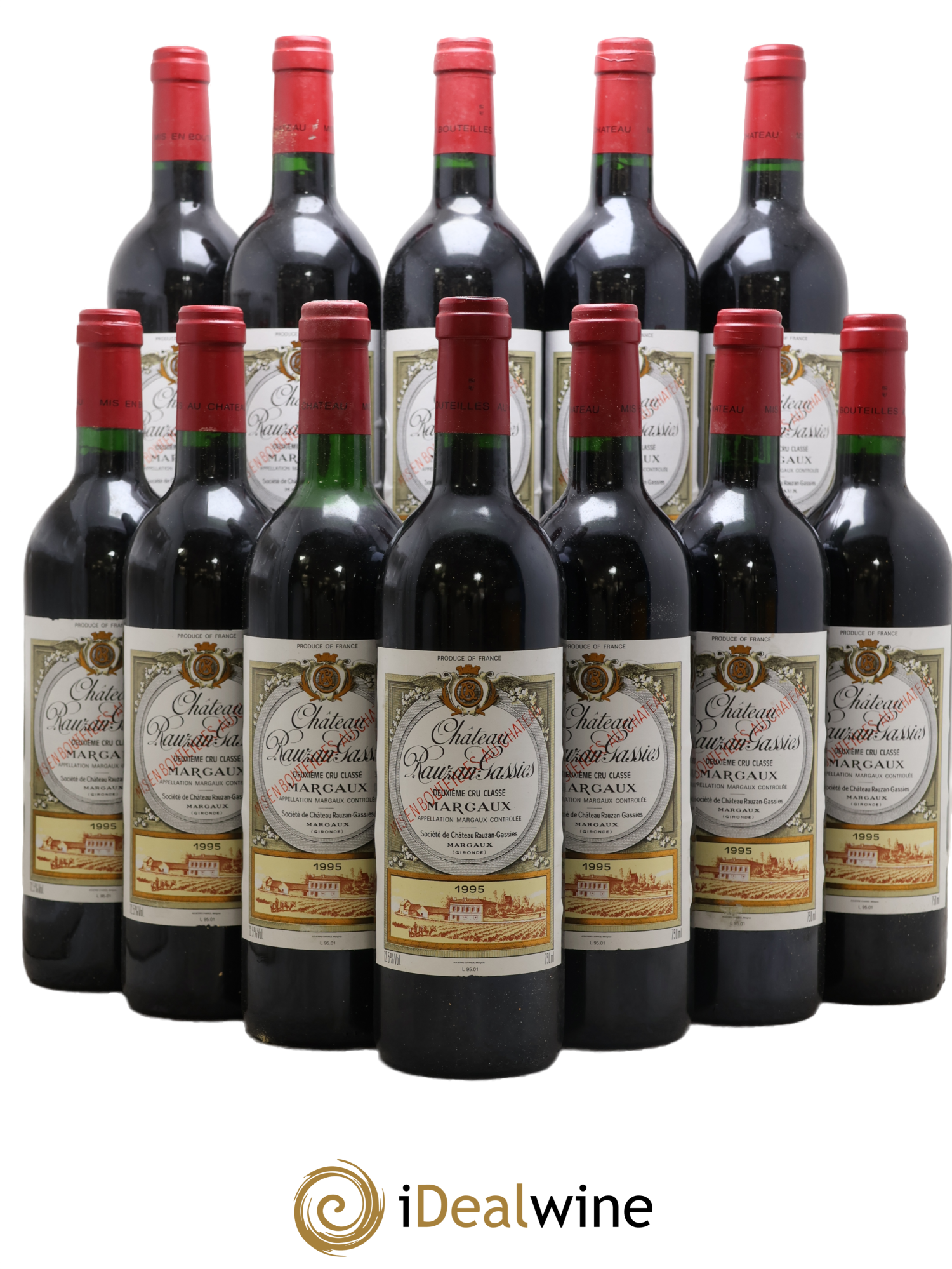 Château Rauzan-Gassies 2ème Grand Cru Classé 1995 - Posten von 12 Flaschen - 0