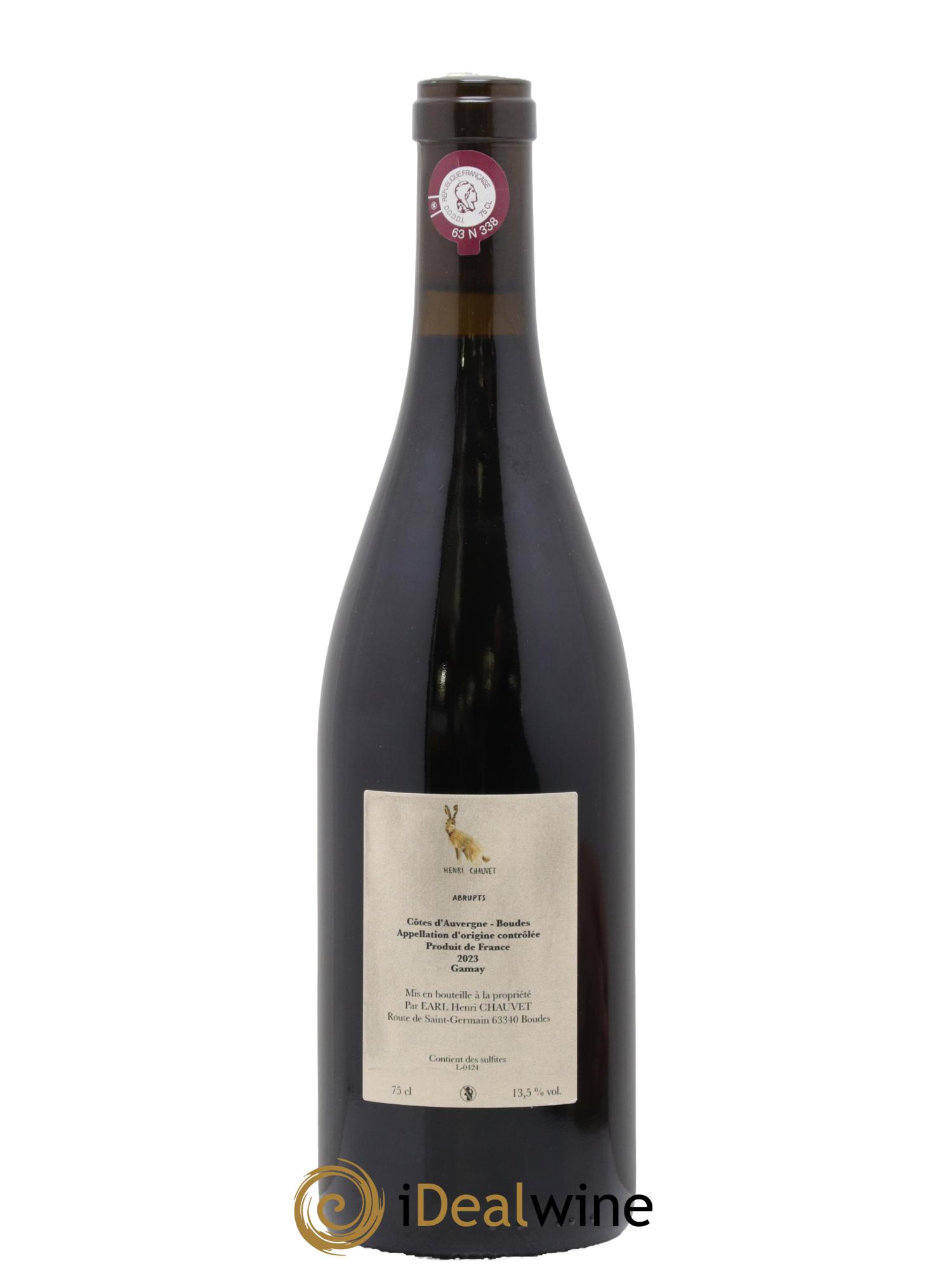 Côtes d'Auvergne Abrupts Henri Chauvet 2023 - Lot de 1 bouteille - 1