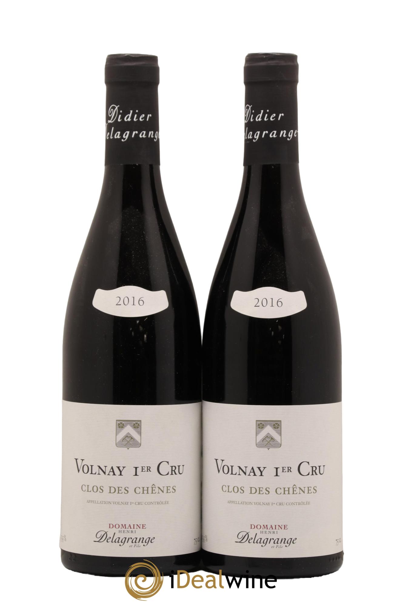 Volnay 1er Cru Clos Des Chenes Domaine Henri Delagrange 2016 - Lot de 2 bouteilles - 0