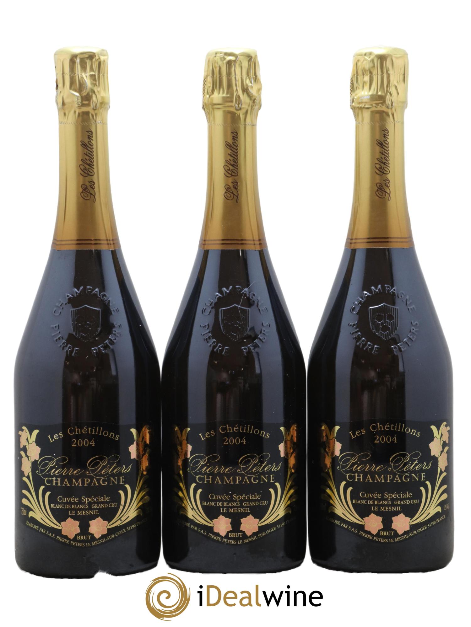 Cuvée Spéciale les Chétillons Blanc de Blancs Brut Pierre Péters 2004 - Lot de 3 bouteilles - 0