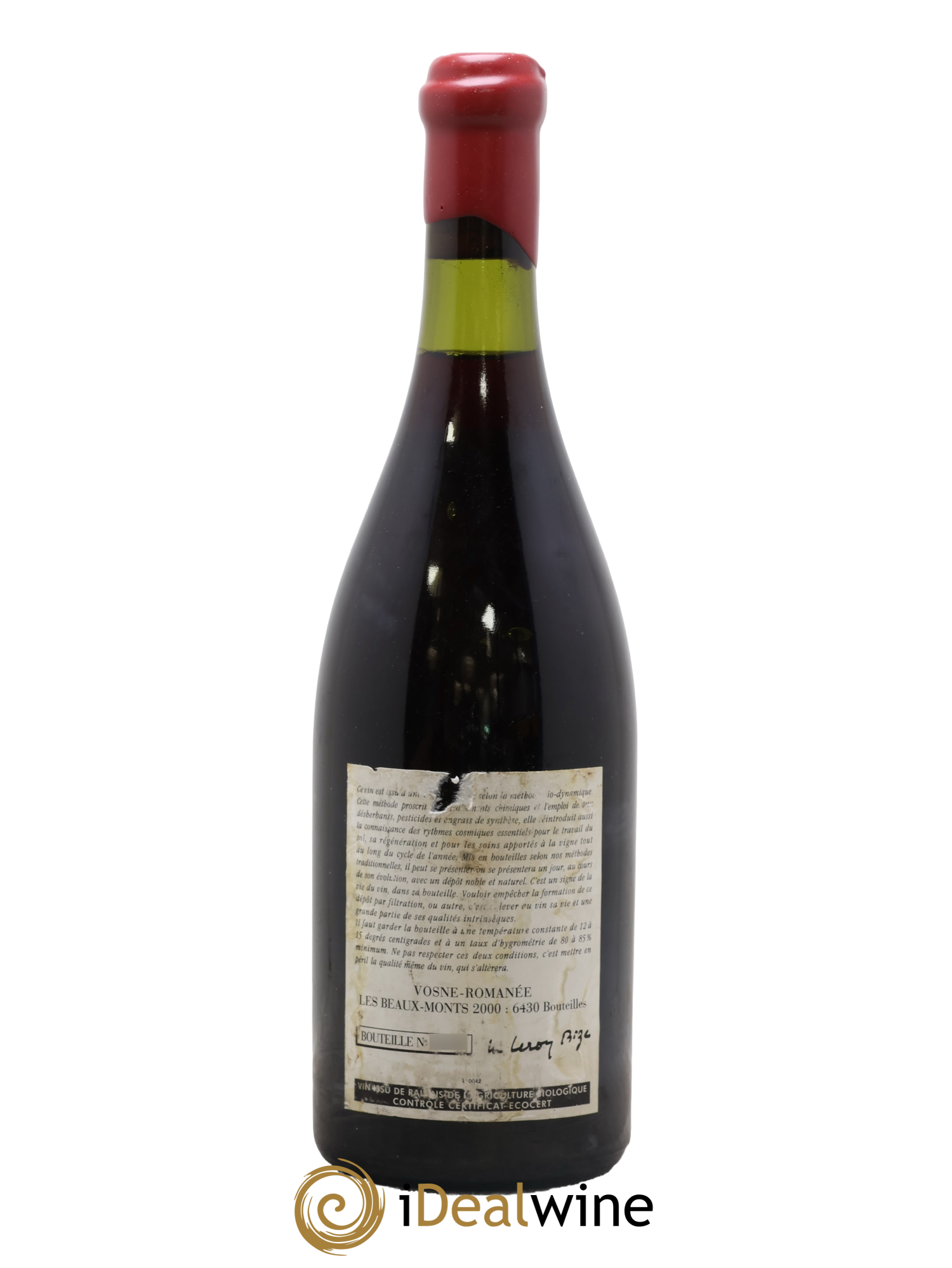 Vosne-Romanée 1er Cru Les Beaux-Monts Leroy (Domaine) 2000 - Lot de 1 bouteille - 1