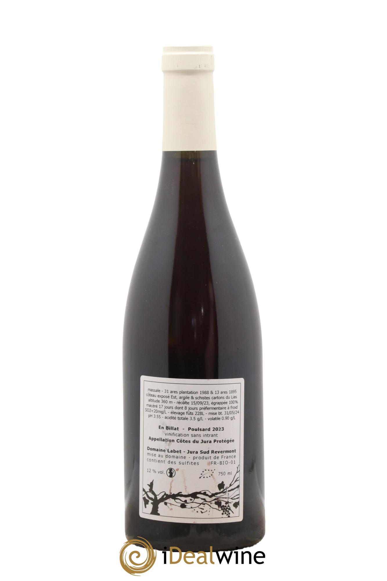 Côtes du Jura Poulsard En Billat Romain - Julien - Charline Labet 2023 - Posten von 1 Flasche - 1