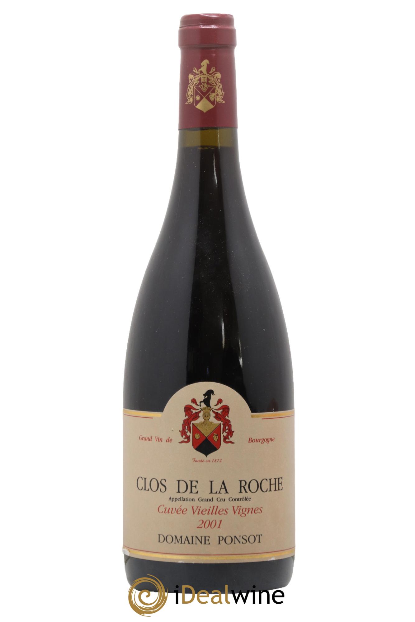 Clos de la Roche Grand Cru Vieilles Vignes Ponsot (Domaine) 2001 - Lot de 1 bouteille - 0