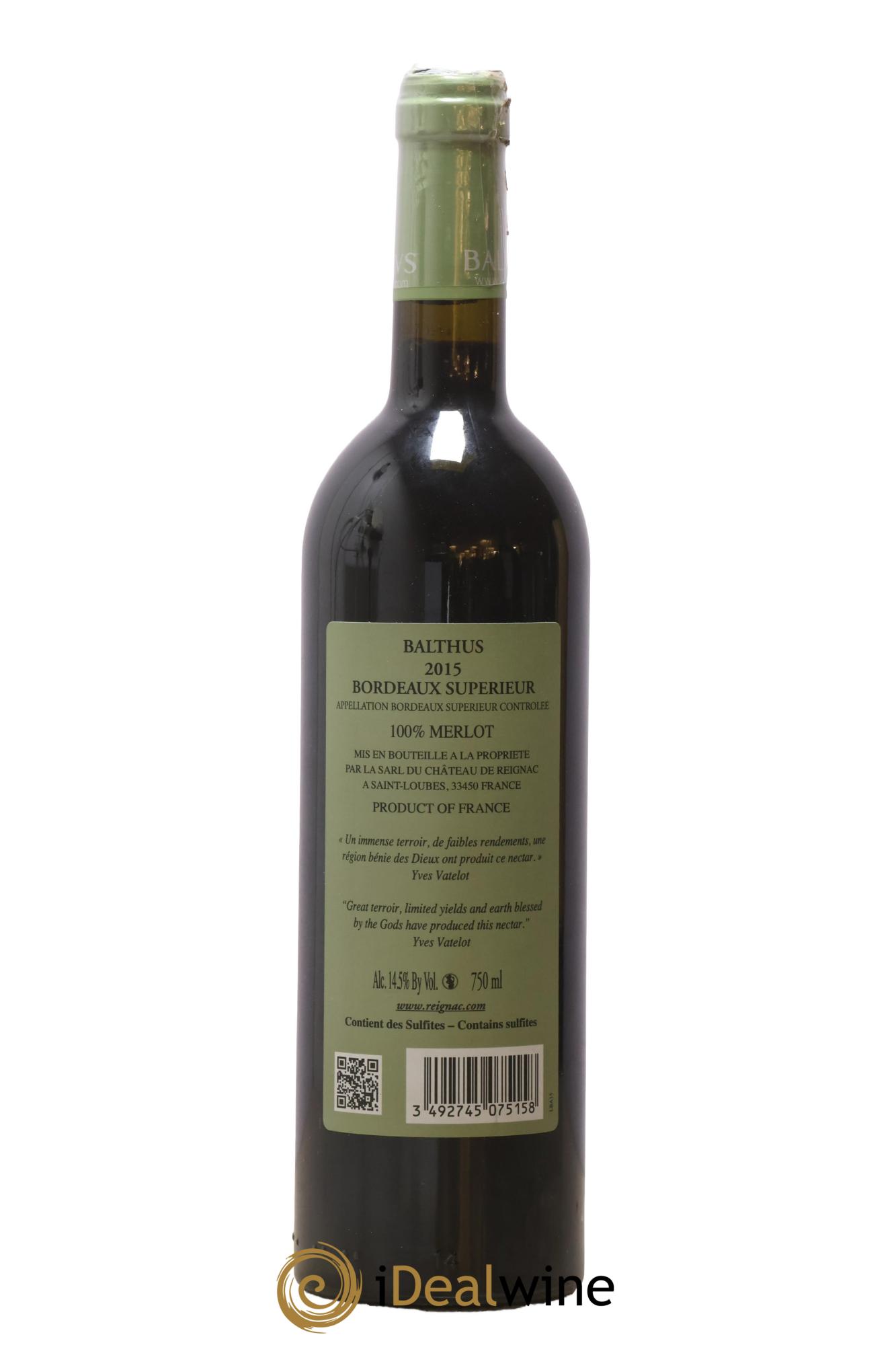 Reignac Cuvée Balthus 2015 - Lotto di 1 bottiglia - 1