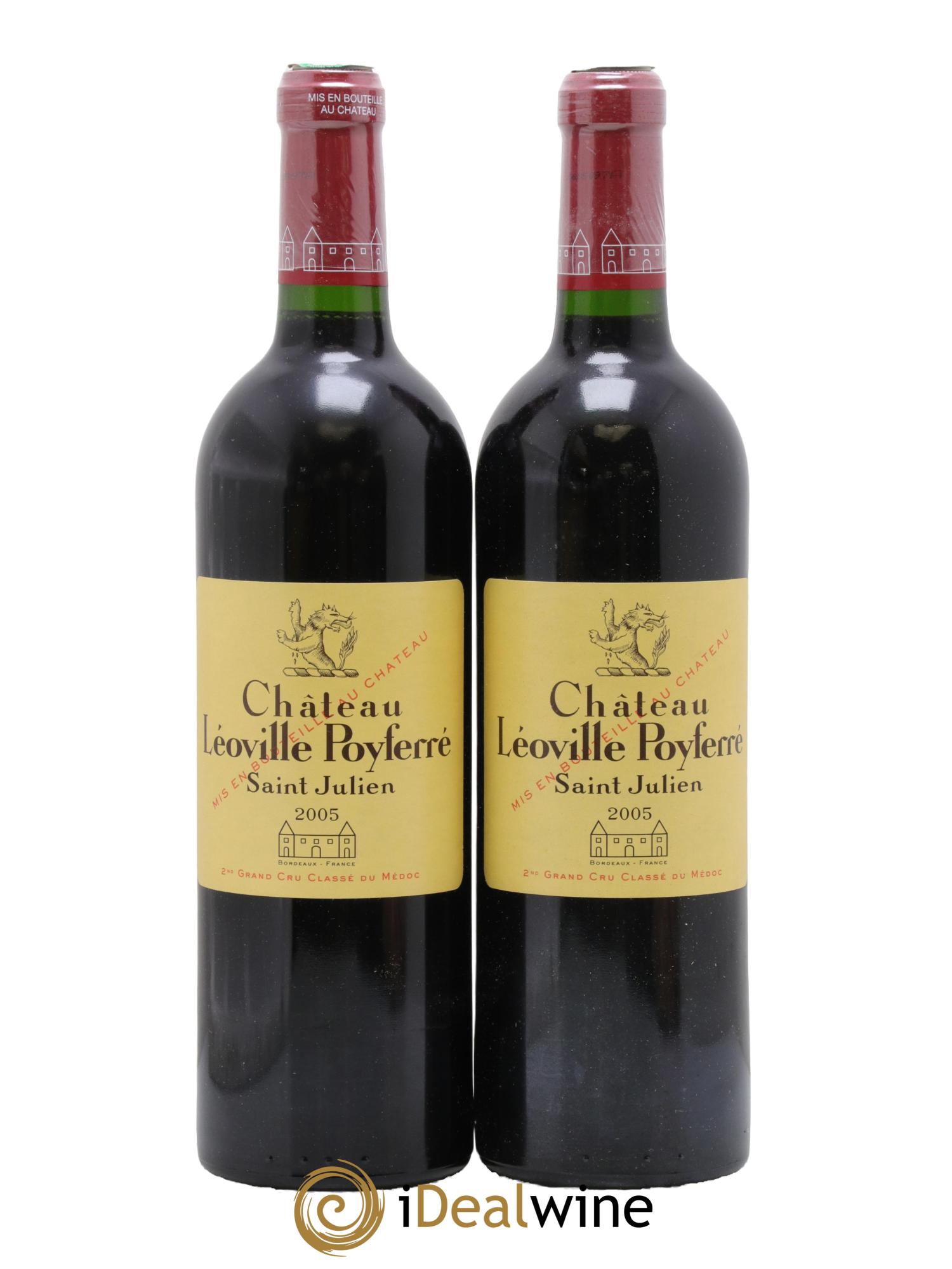 Château Léoville Poyferré 2ème Grand Cru Classé 2005 - Lot de 2 bouteilles - 0