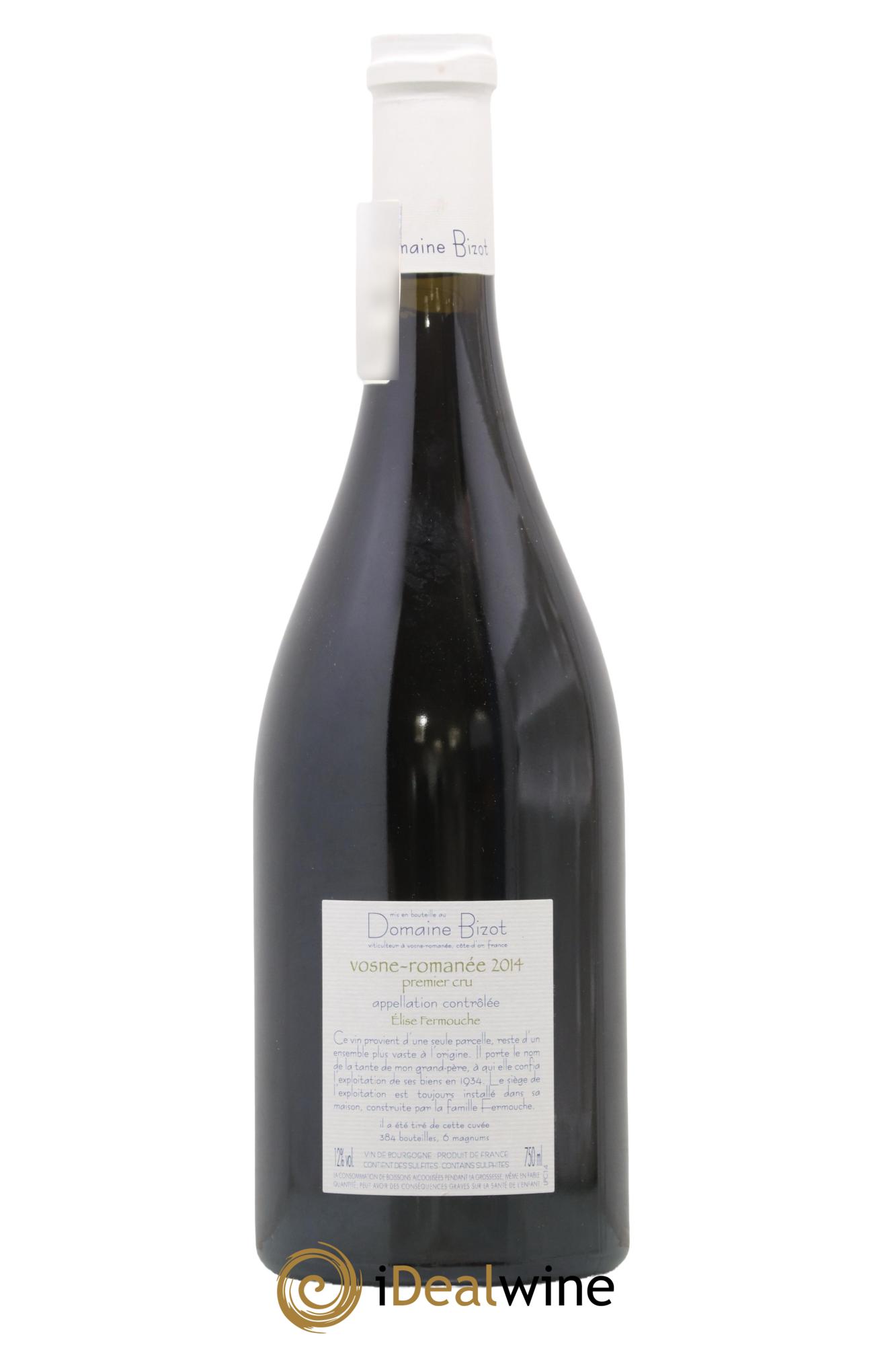 Vosne-Romanée 1er Cru Elise Fermouche Bizot (Domaine) 2014 - Lotto di 1 bottiglia - 1