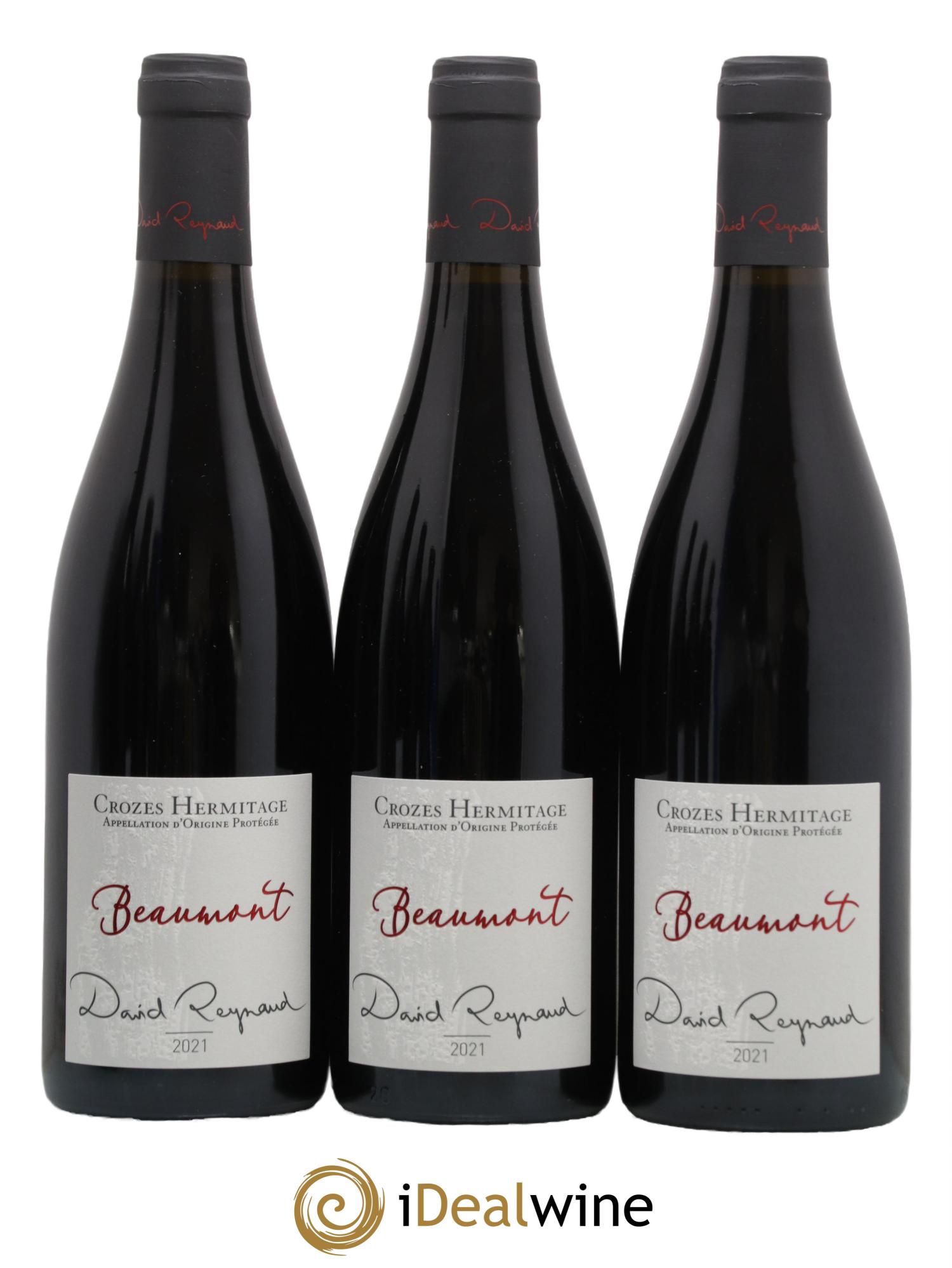 Crozes-Hermitage Beaumont David Reynaud 2021 - Lot de 3 bouteilles - 0