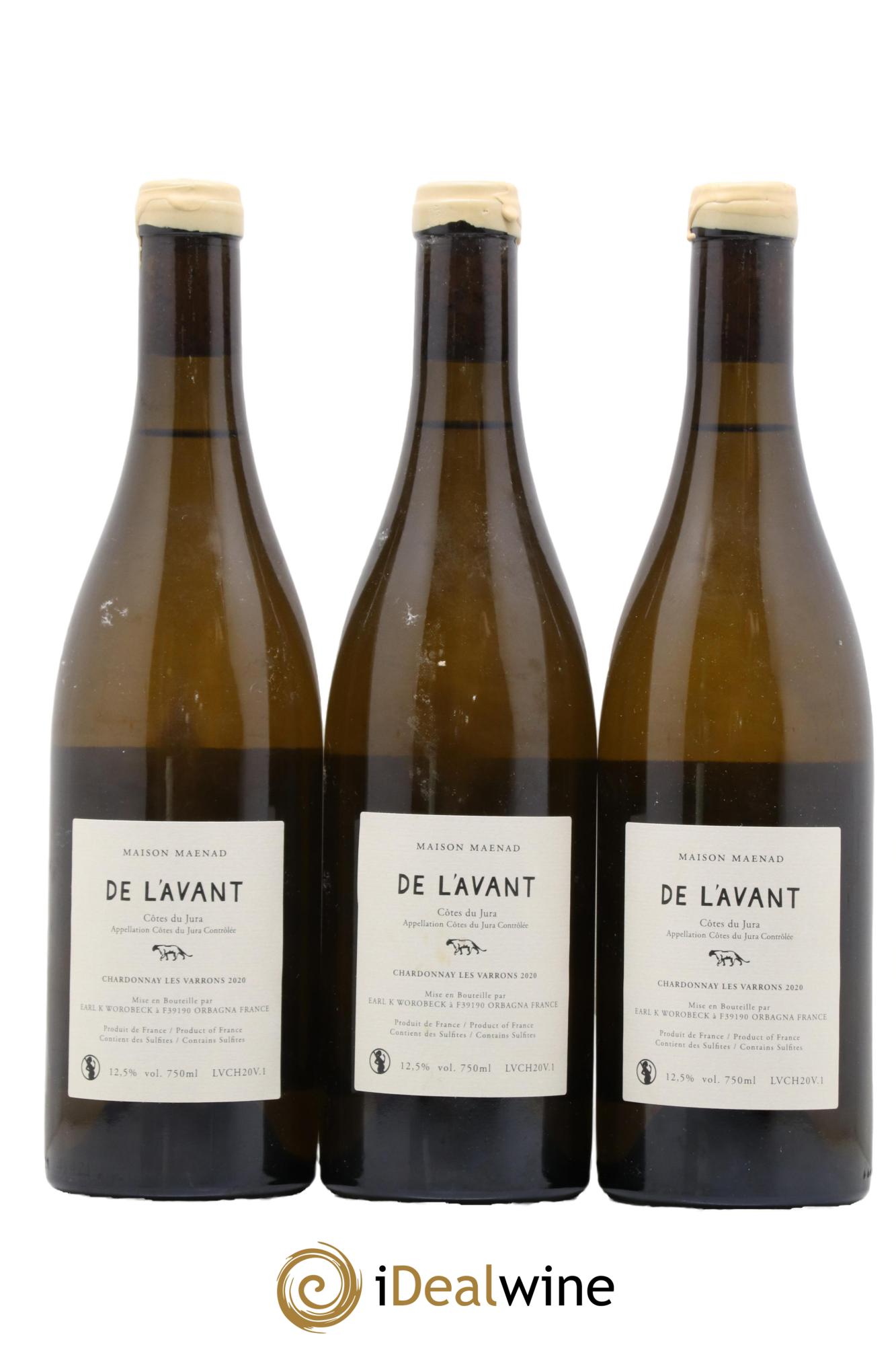 Côtes du Jura De l'Avant Les Varrons Katie Worobeck Maison Maenad 2020 - Lot de 3 bouteilles - 1
