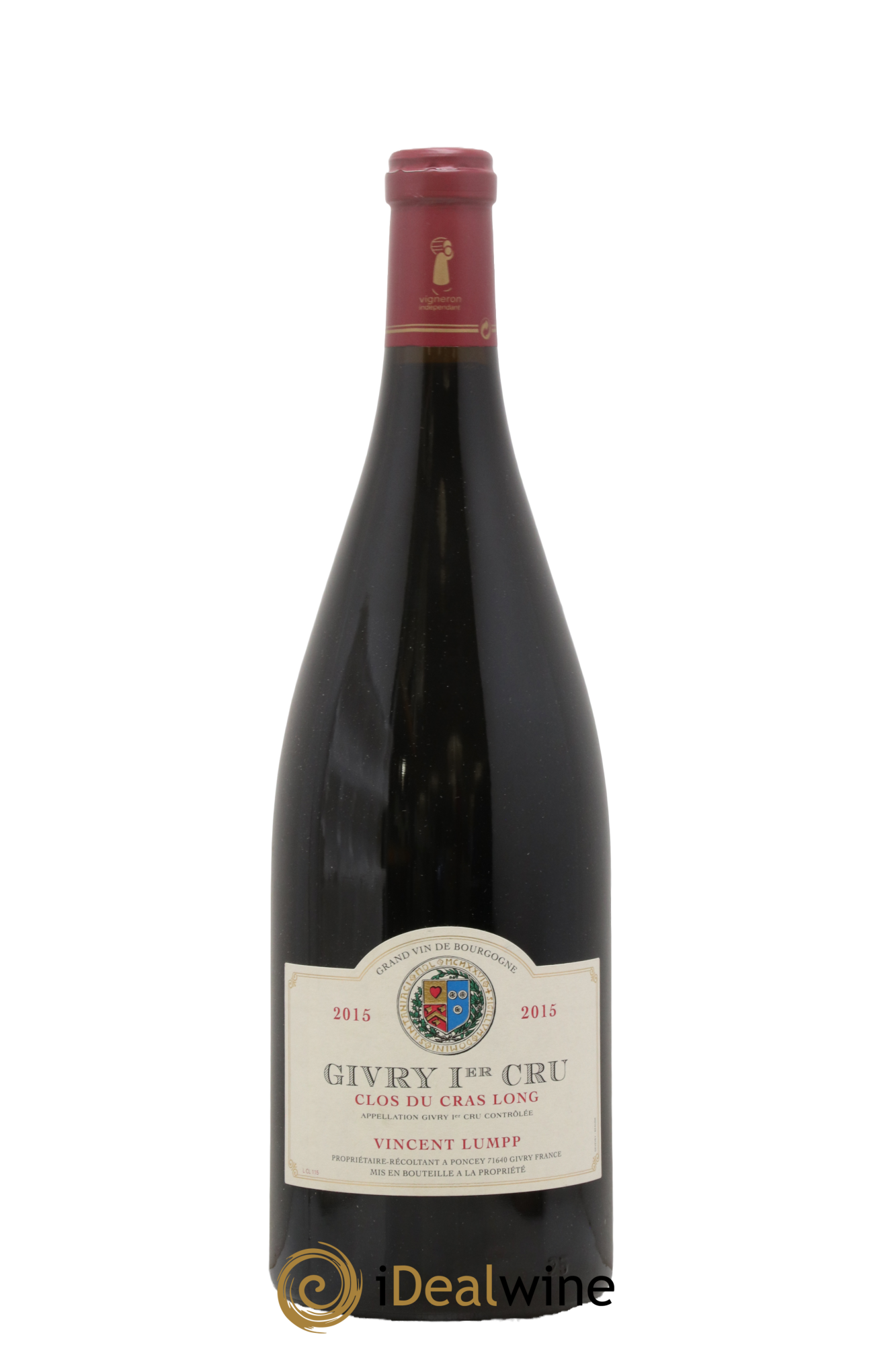 Givry 1er Cru Clos du Cras Long Vincent Lumpp (Domaine) 2015 - Lot de 1 magnum - 0