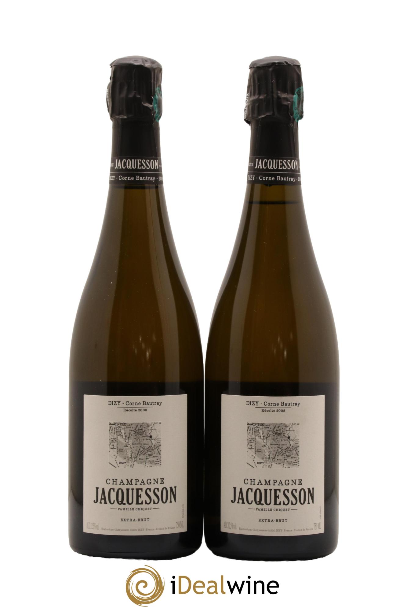 Dizy Corne Bautray Extra-Brut Jacquesson 2008 - Lot of 2 bottles - 0