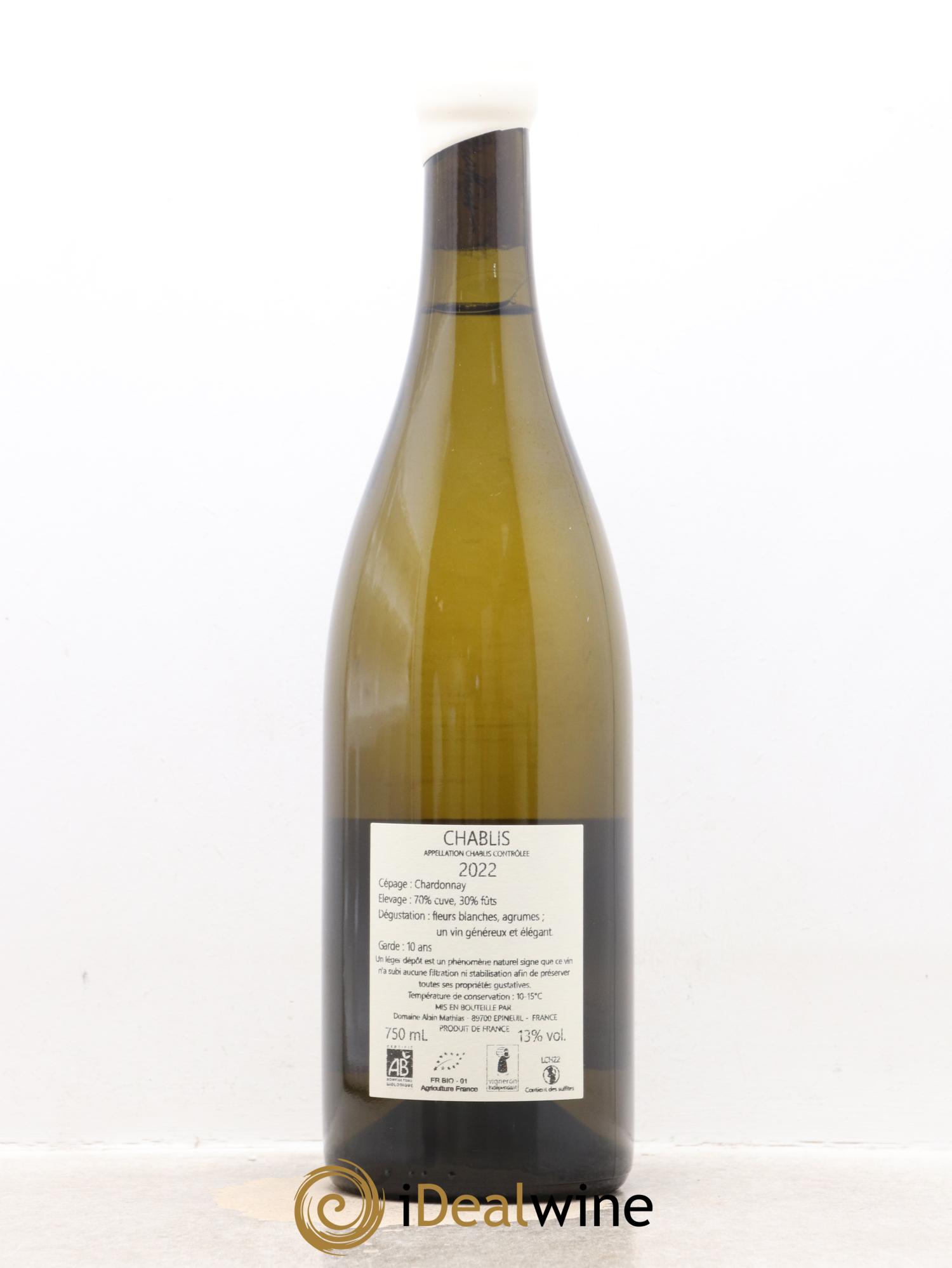 Chablis Domaine Alain Mathias 2022 - Lotto di 1 bottiglia - 1